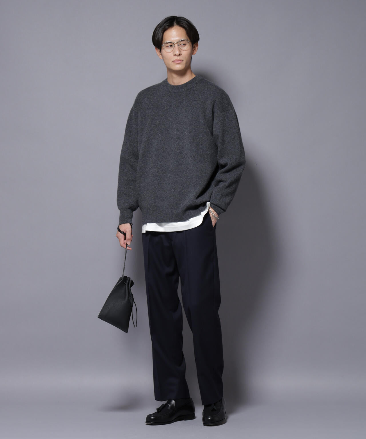 ウールカシミヤクルーネックプルオーバー 6685222205