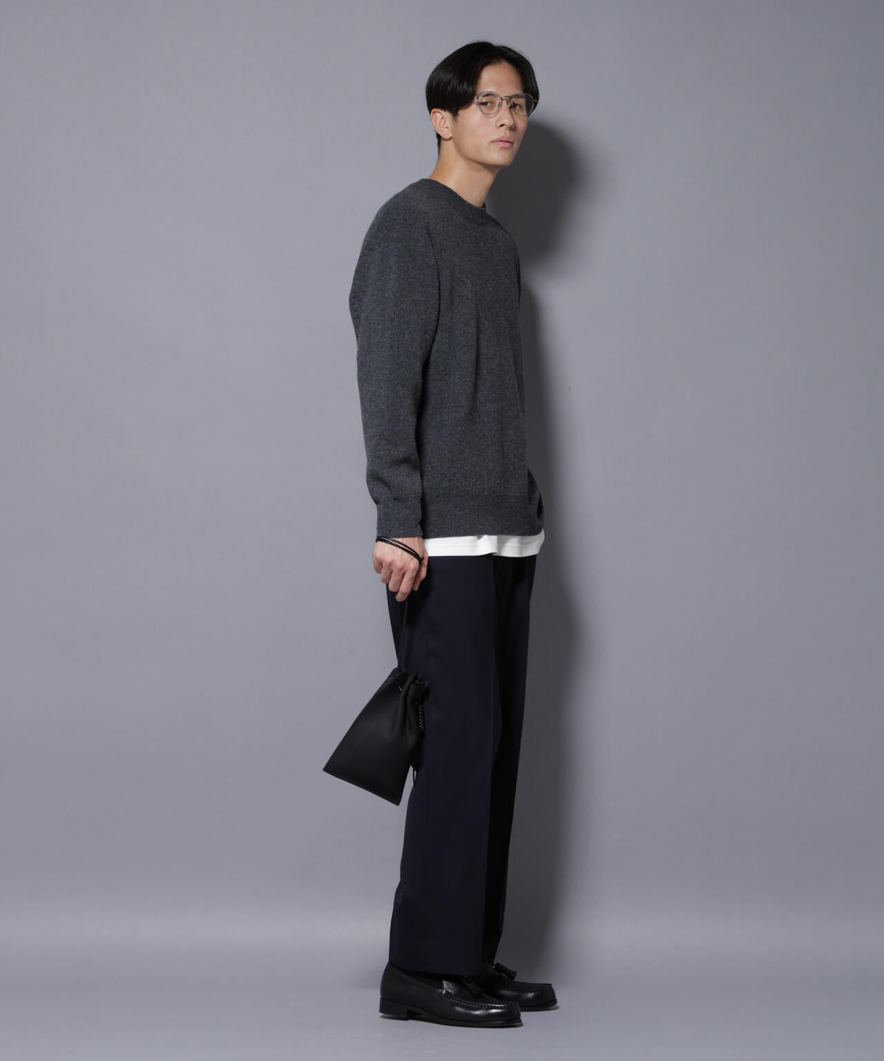 ウールカシミヤクルーネックプルオーバー 6685222205