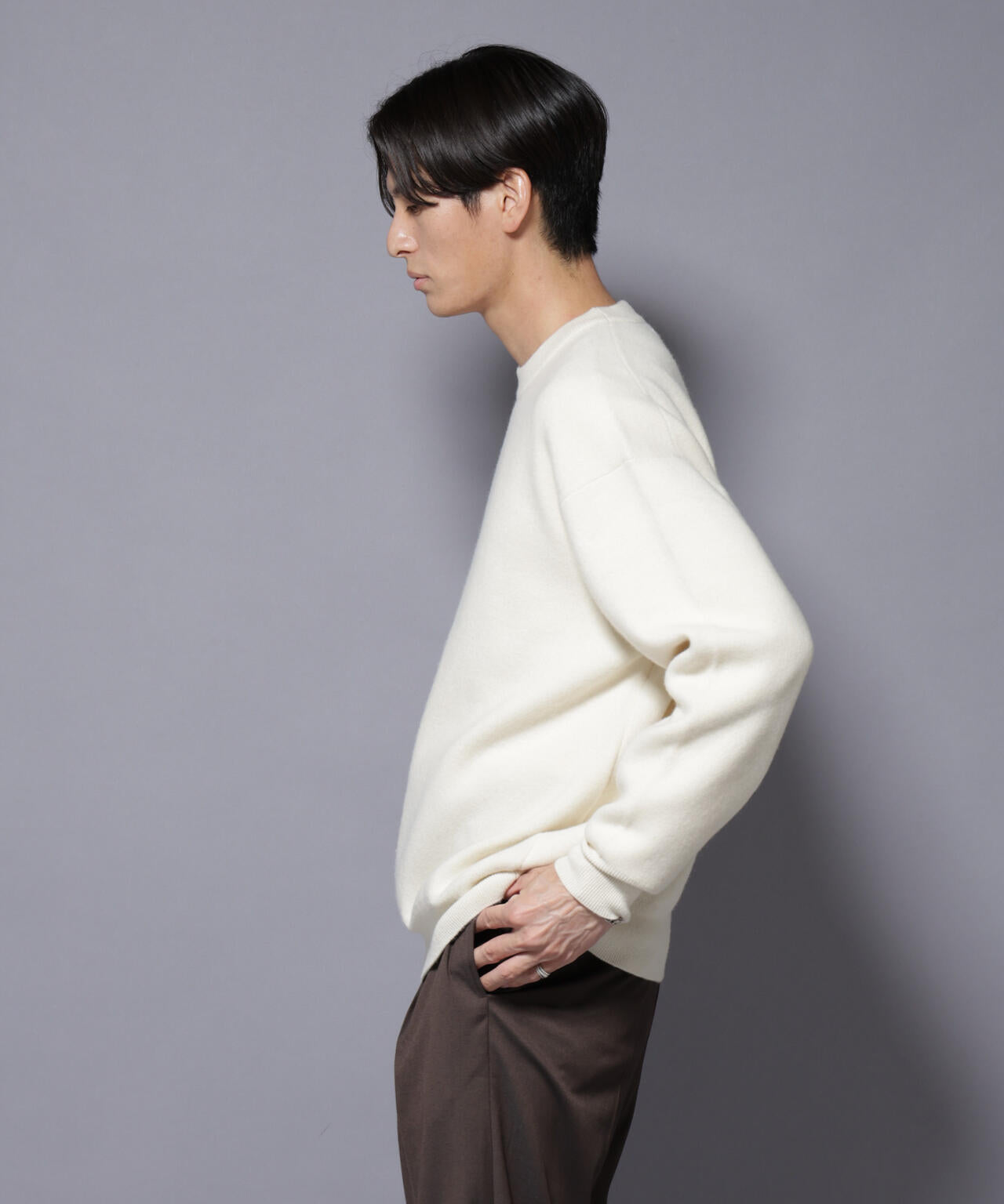 ウールカシミヤクルーネックプルオーバー 6685222205