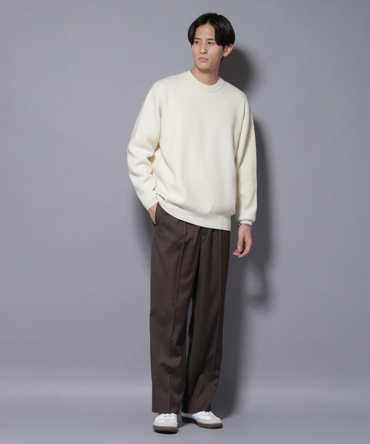 ウールカシミヤクルーネックプルオーバー 6685222205