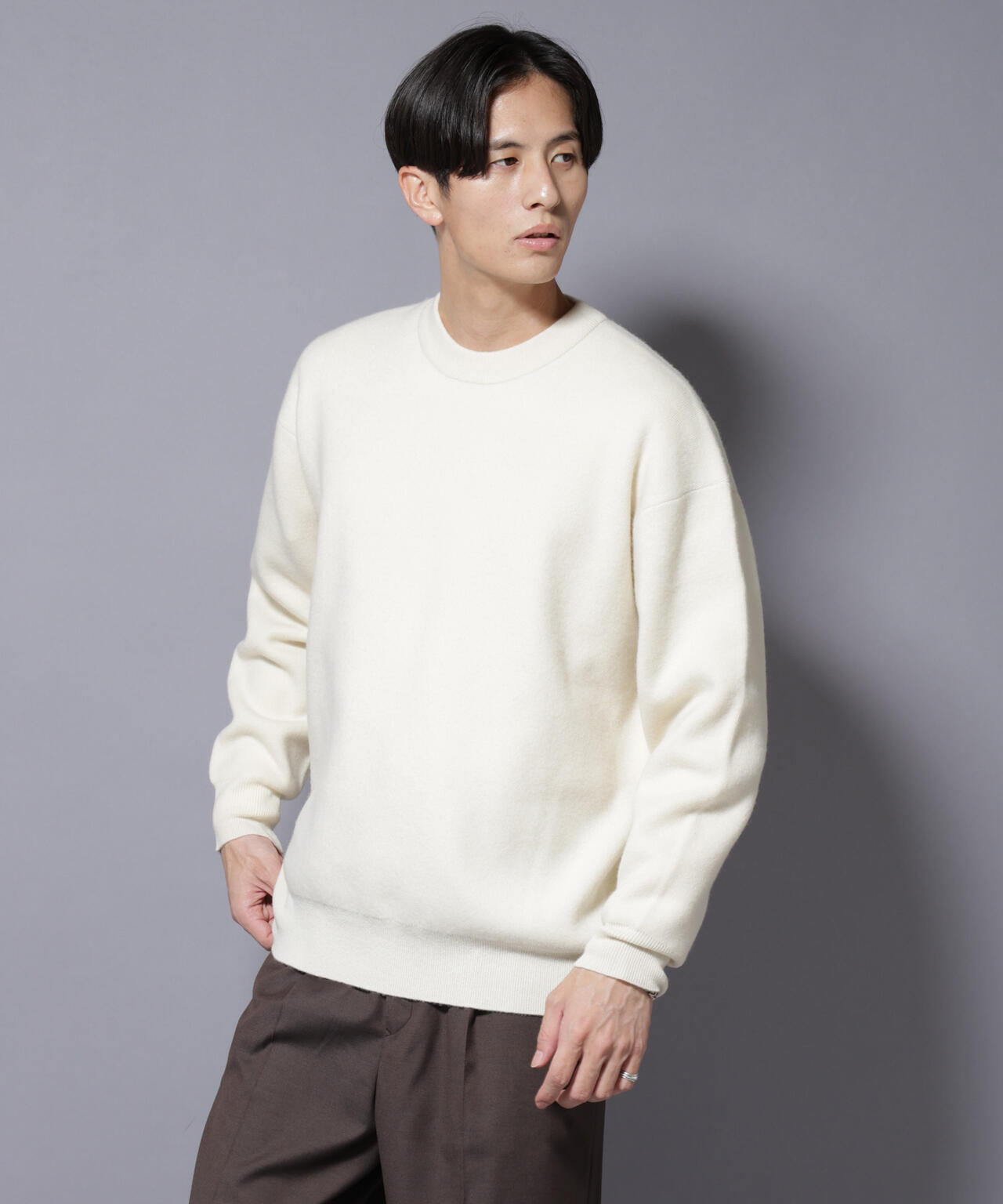 ウールカシミヤクルーネックプルオーバー 6685222205