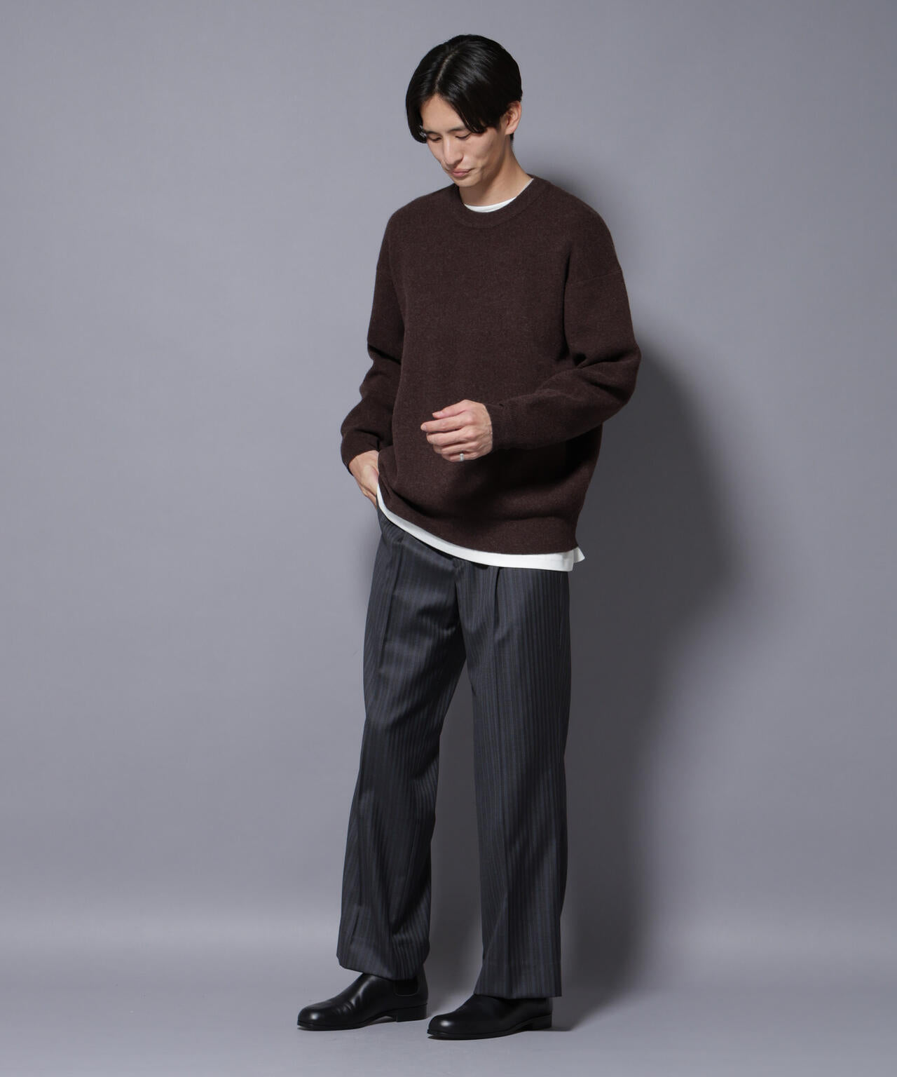 ウールカシミヤクルーネックプルオーバー 6685222205