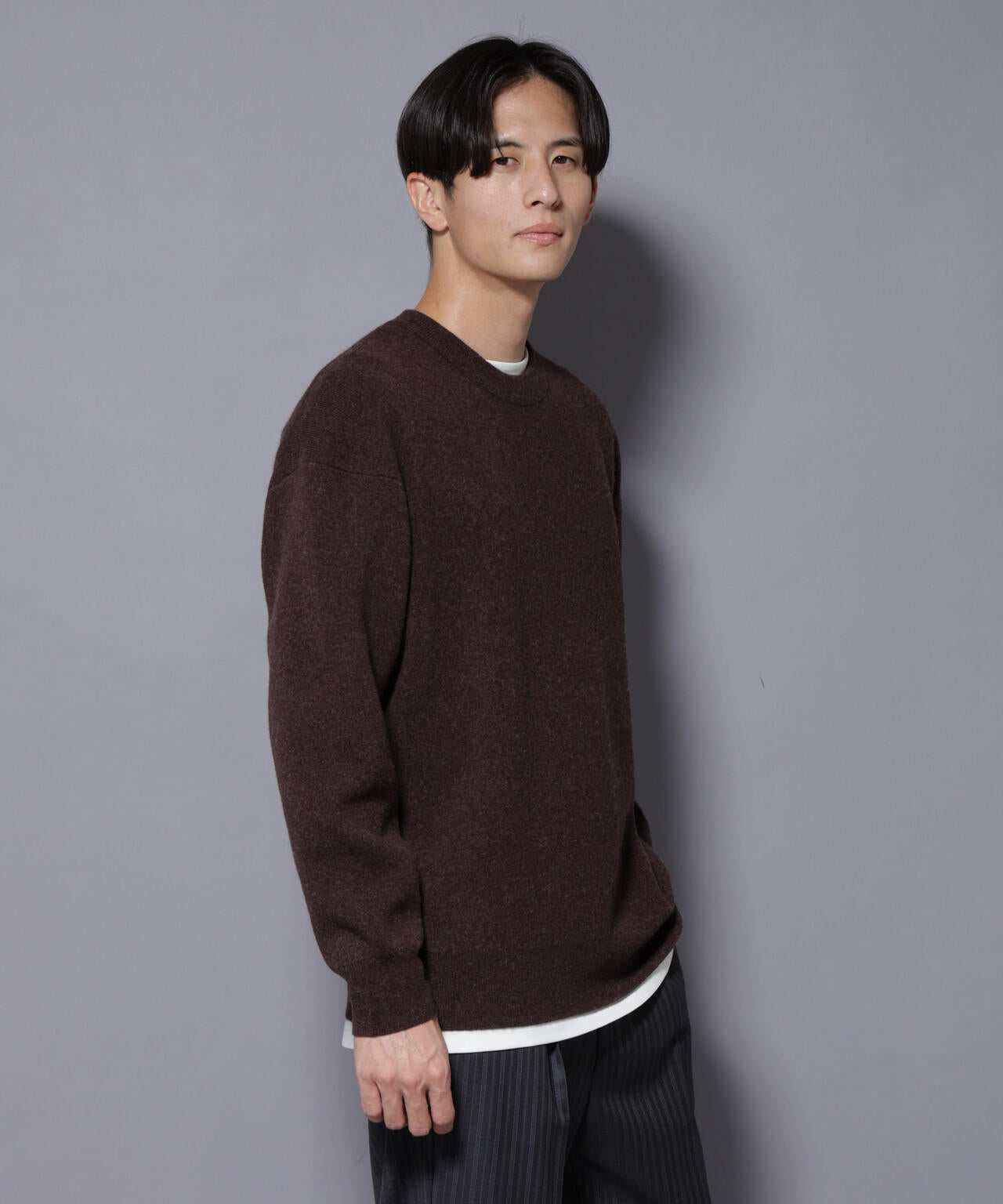 ウールカシミヤクルーネックプルオーバー 6685222205