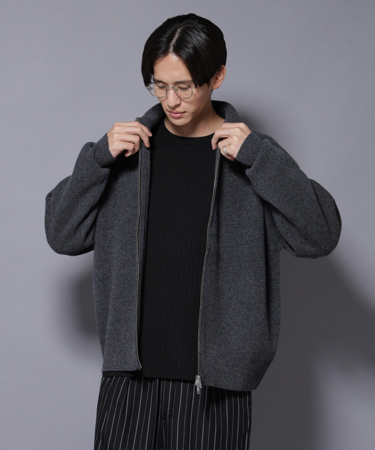 ウールカシミヤドライバーズニット 6685222206