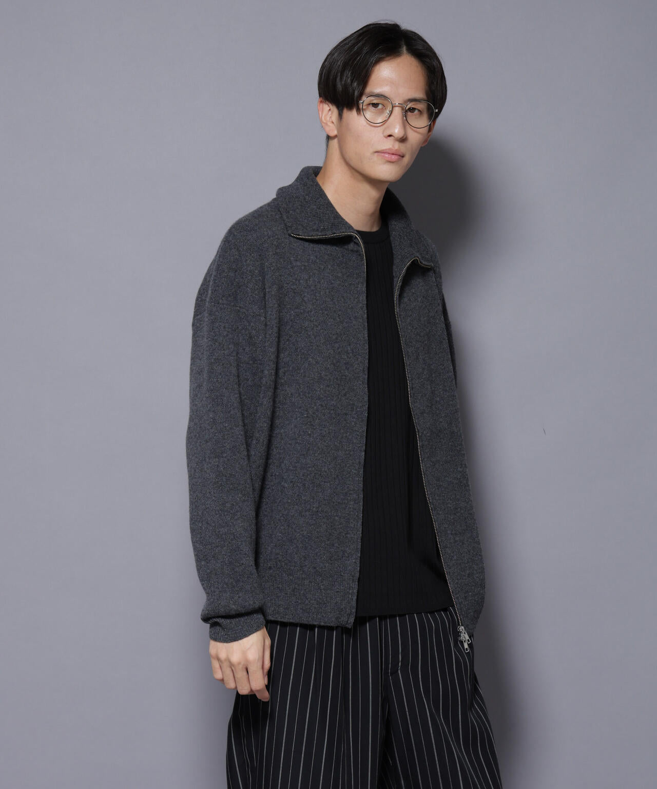 ウールカシミヤドライバーズニット 6685222206