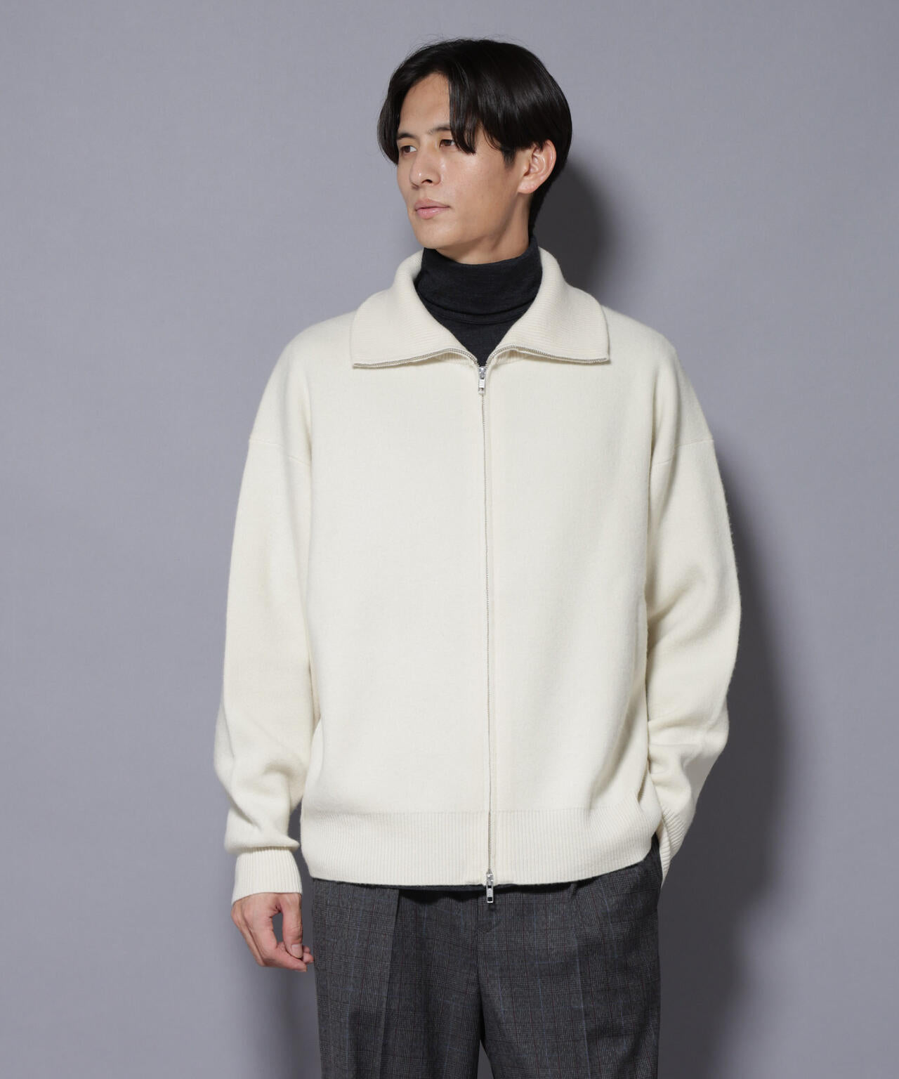 ウールカシミヤドライバーズニット 6685222206