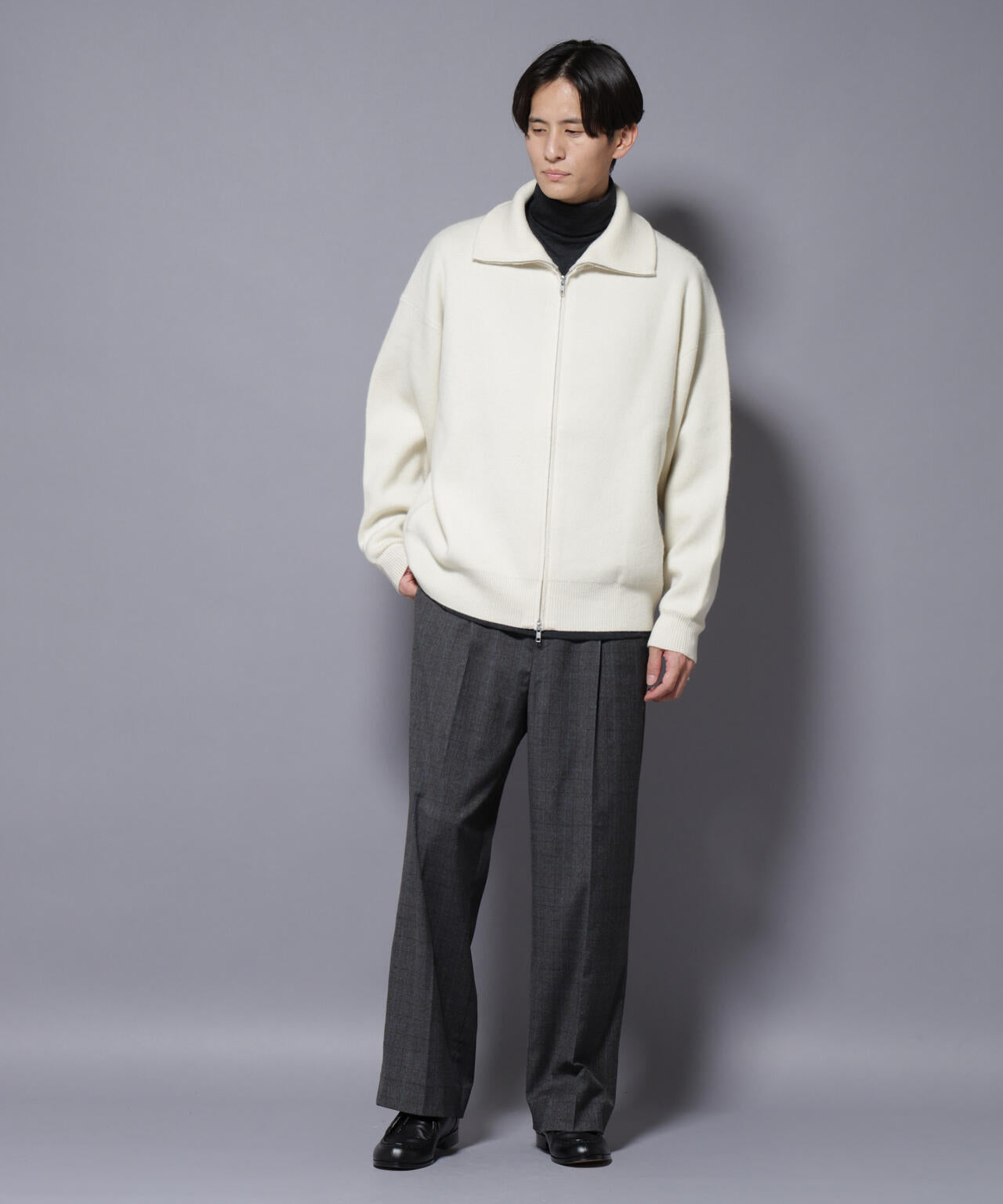 ウールカシミヤドライバーズニット 6685222206