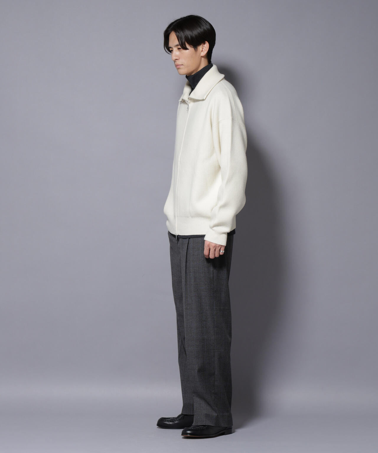 ウールカシミヤドライバーズニット 6685222206