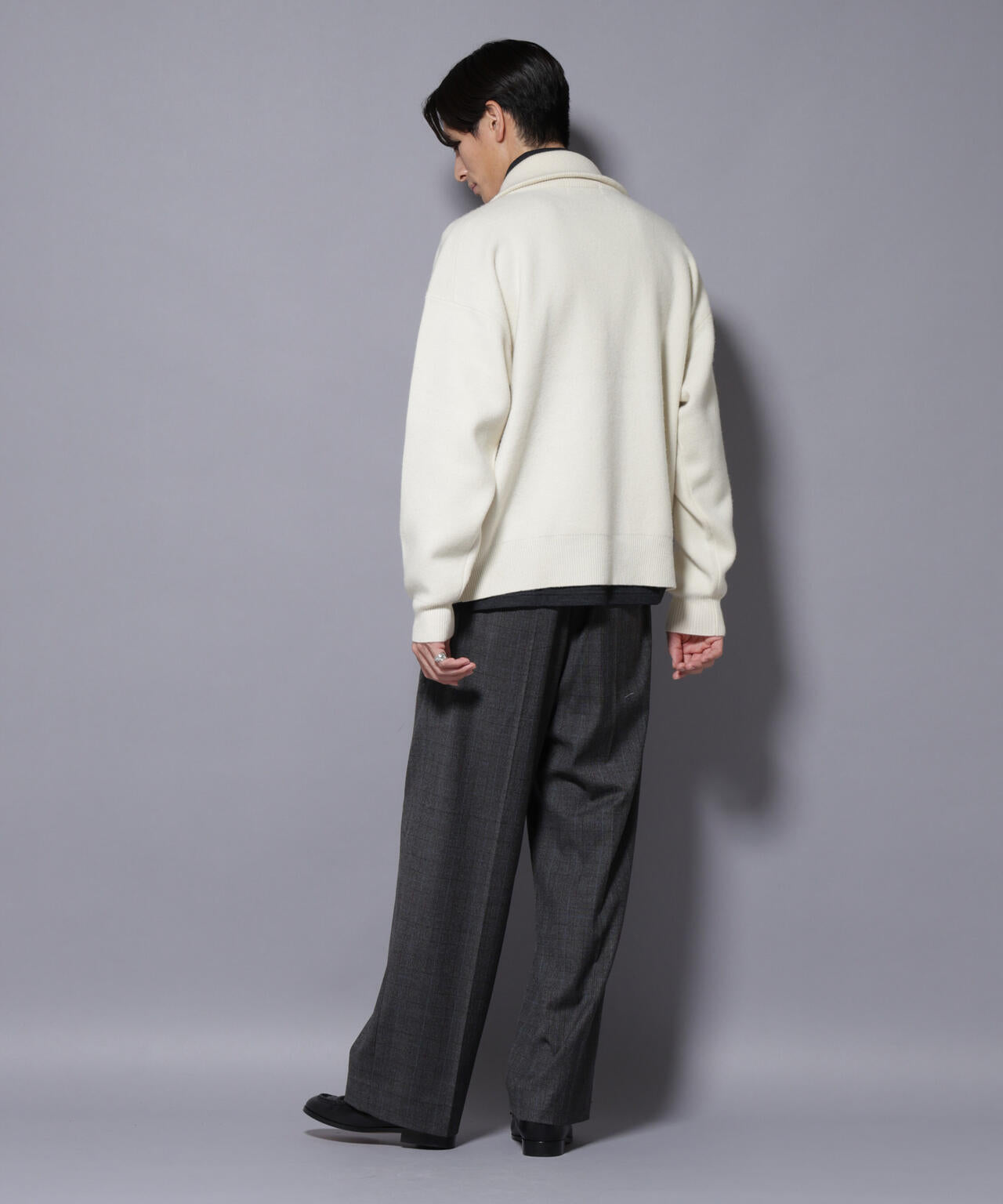 ウールカシミヤドライバーズニット 6685222206