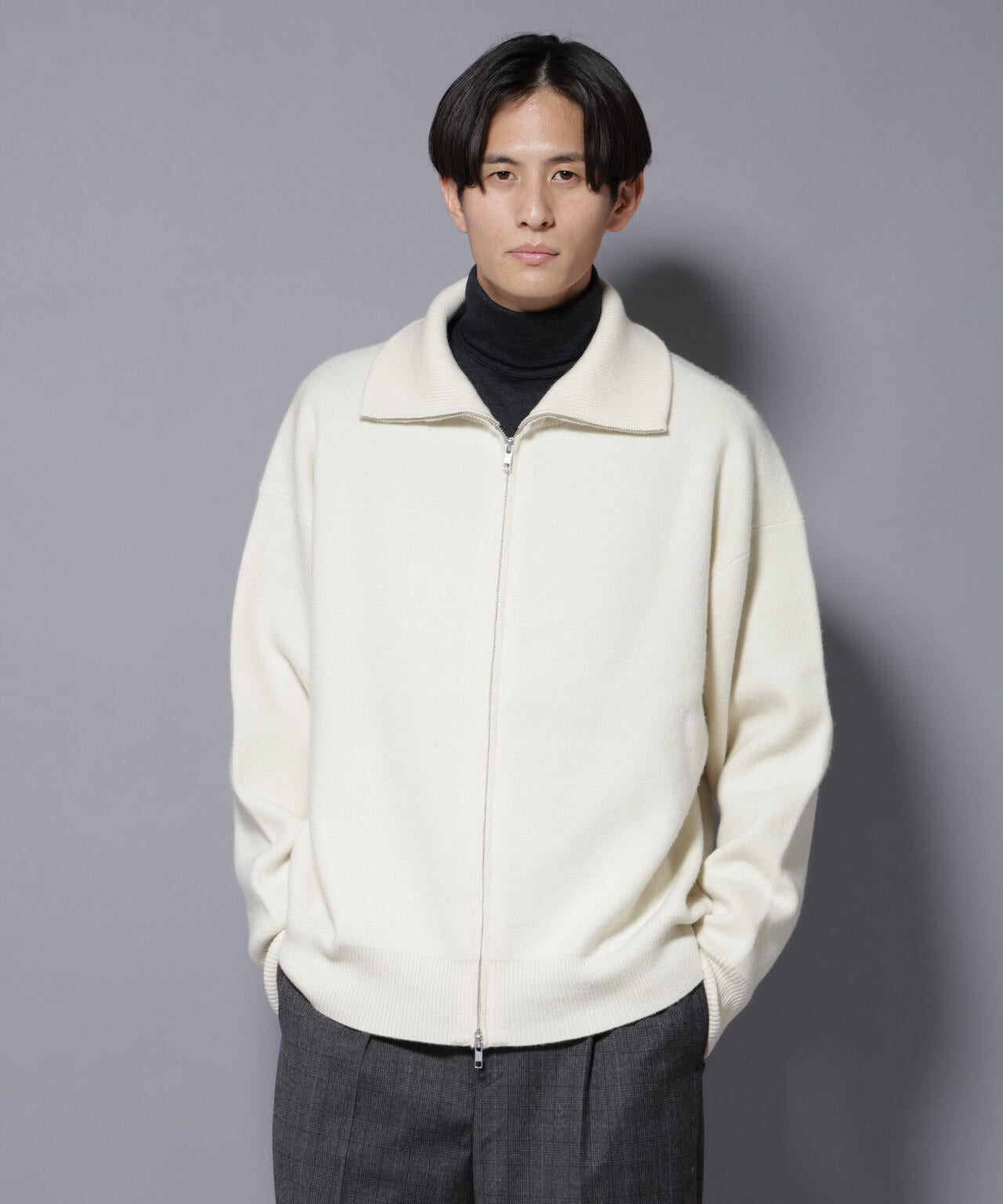 ウールカシミヤドライバーズニット 6685222206