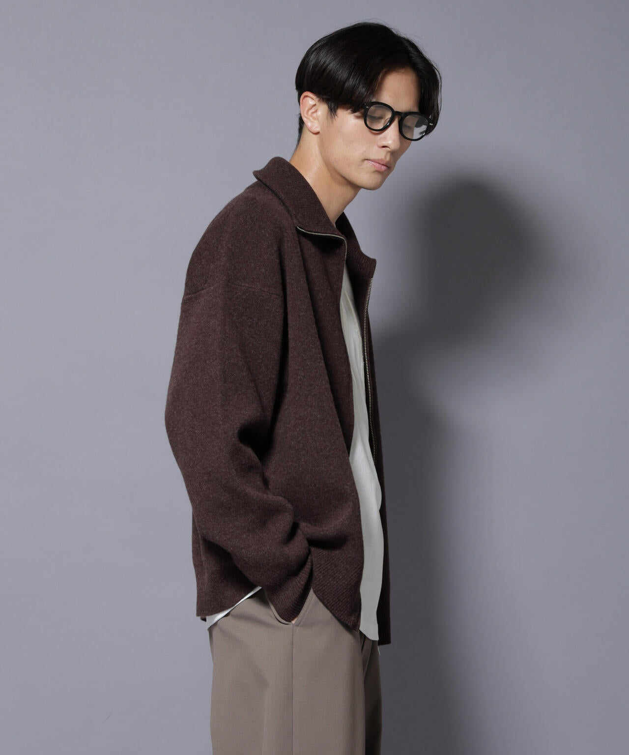 ウールカシミヤドライバーズニット 6685222206