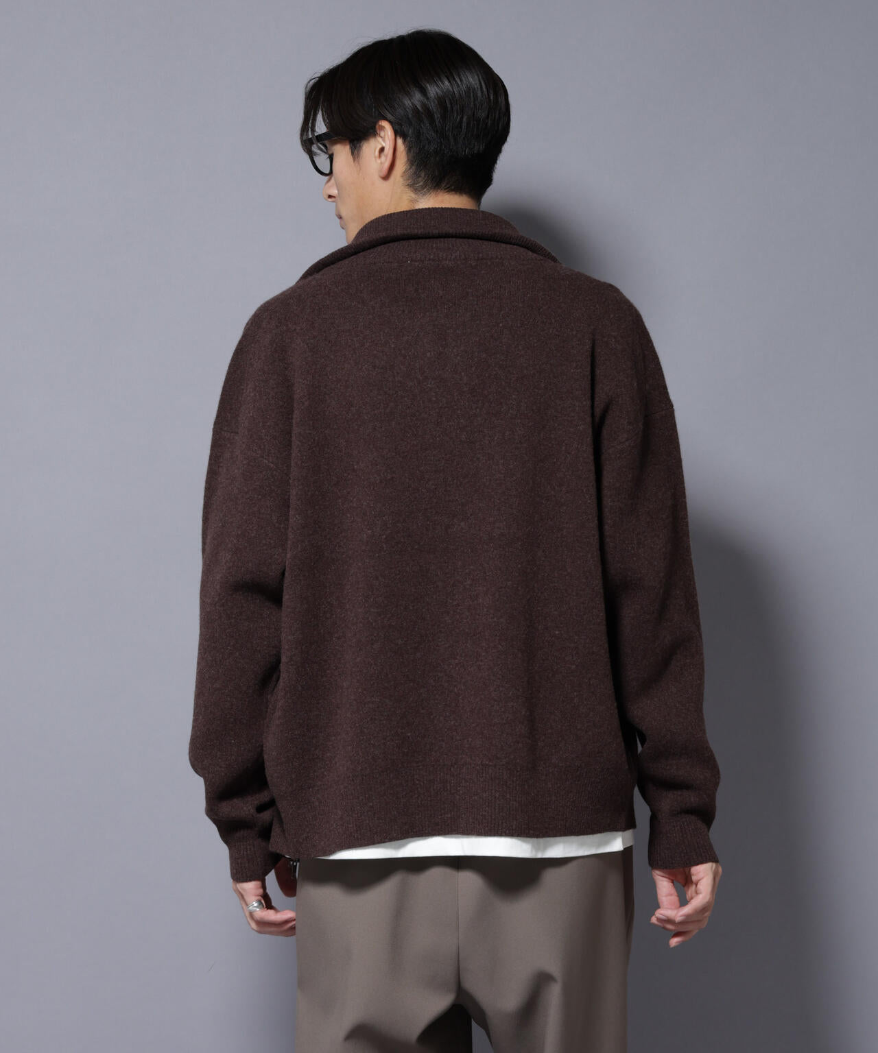 ウールカシミヤドライバーズニット 6685222206