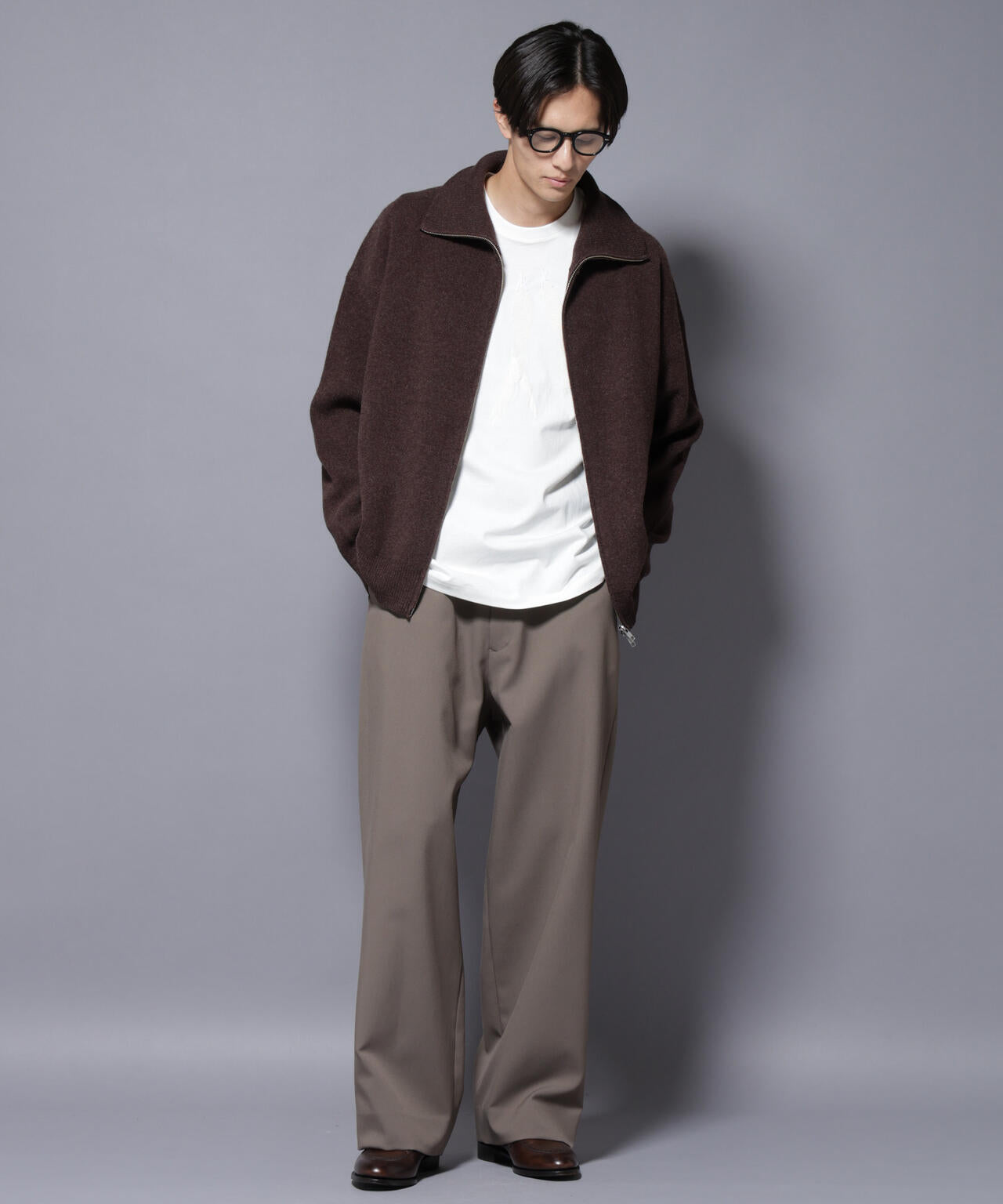 ウールカシミヤドライバーズニット 6685222206