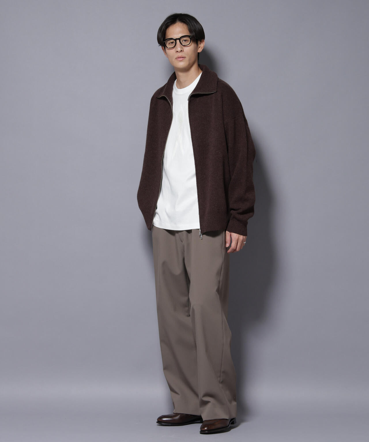 ウールカシミヤドライバーズニット 6685222206