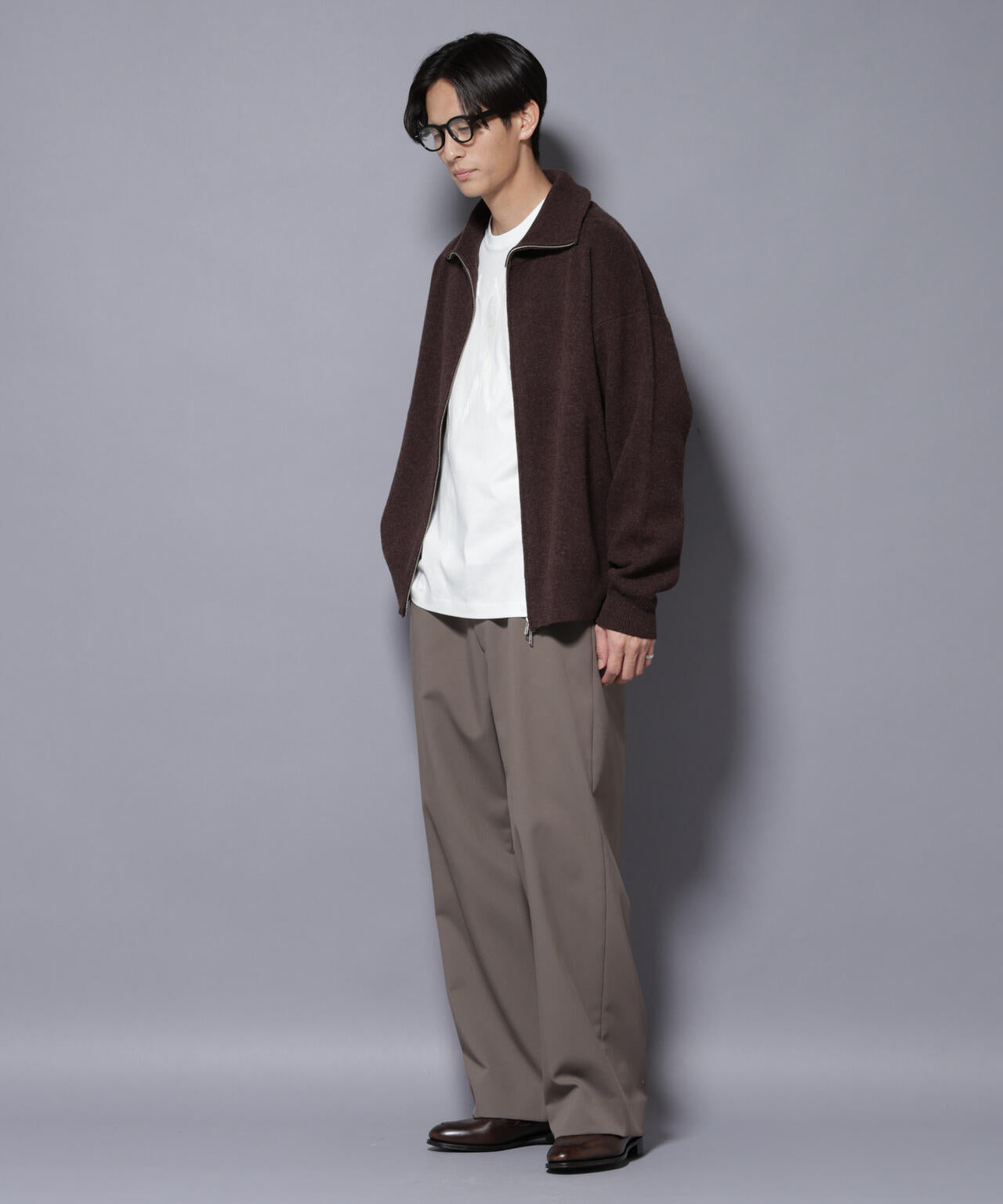 ウールカシミヤドライバーズニット 6685222206