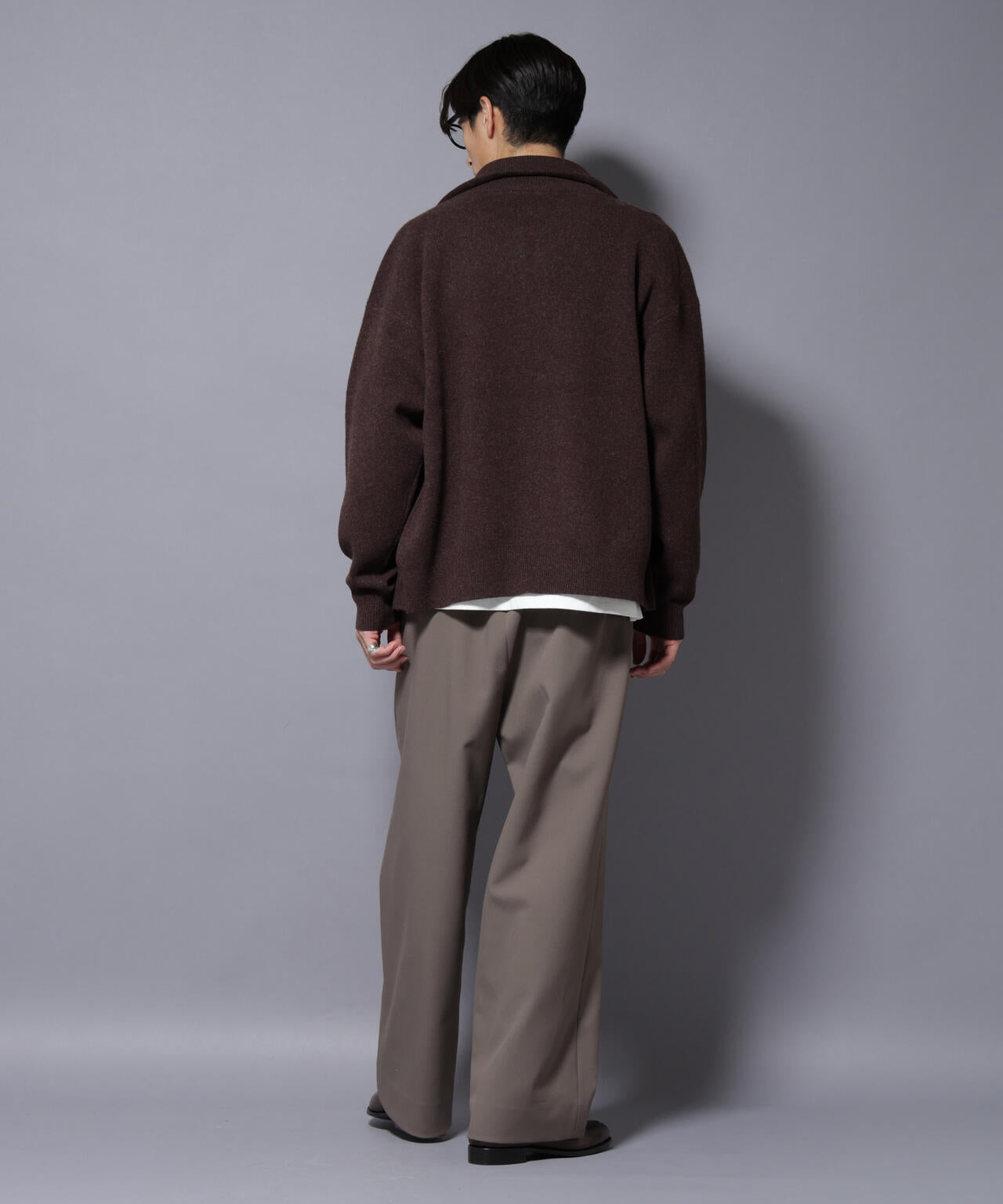 ウールカシミヤドライバーズニット 6685222206