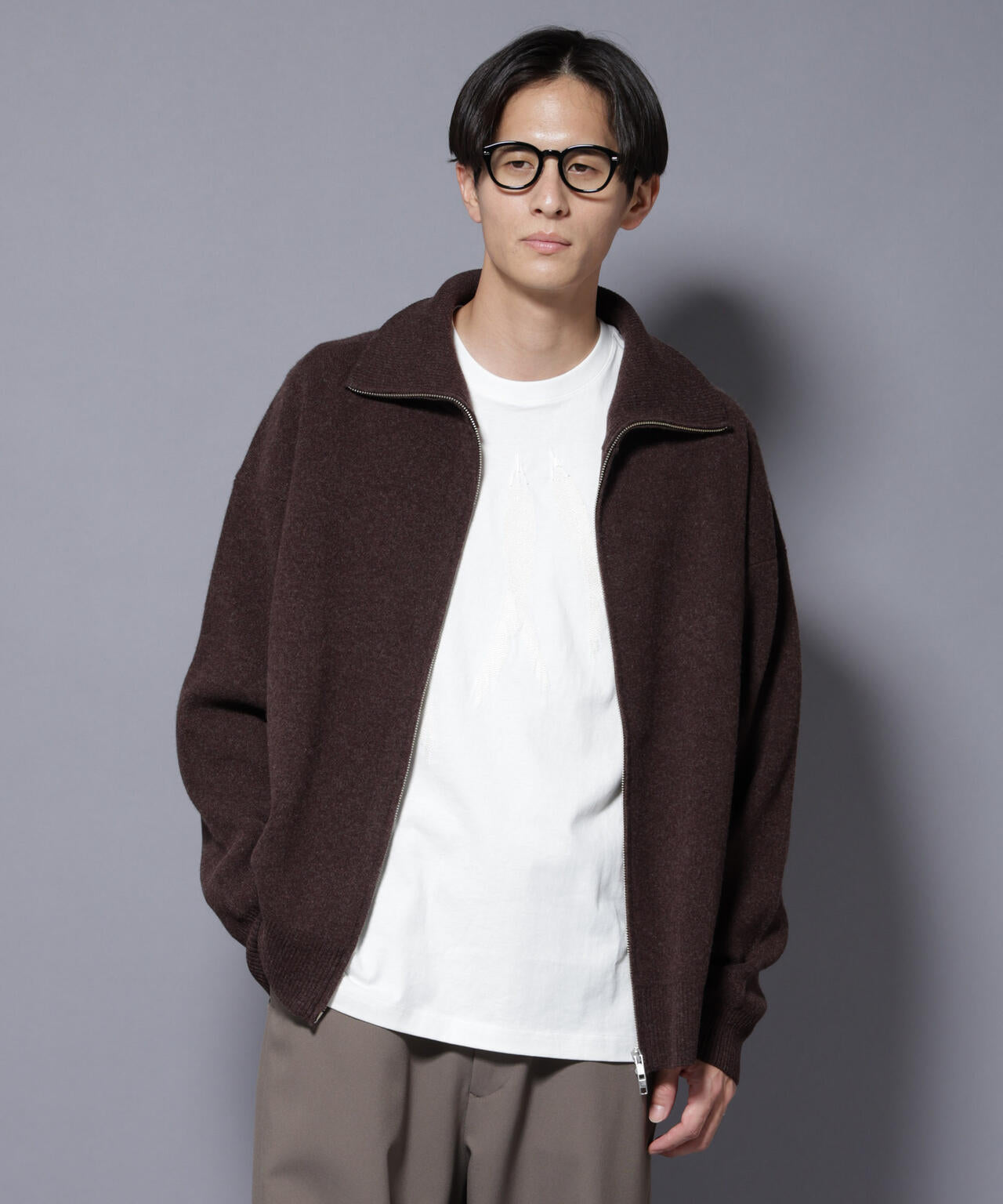 ウールカシミヤドライバーズニット 6685222206