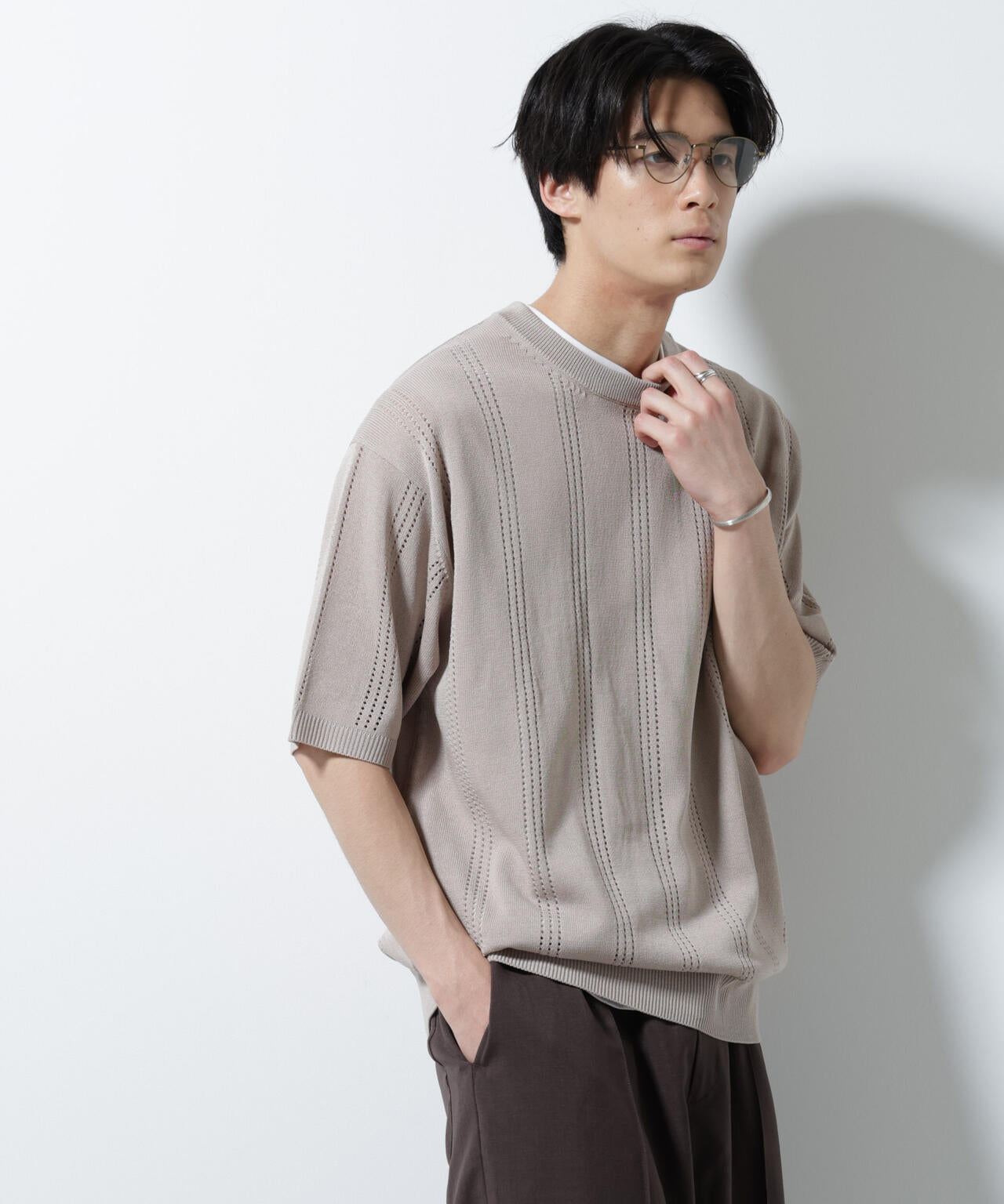 アイレットニット 半袖 6685222209