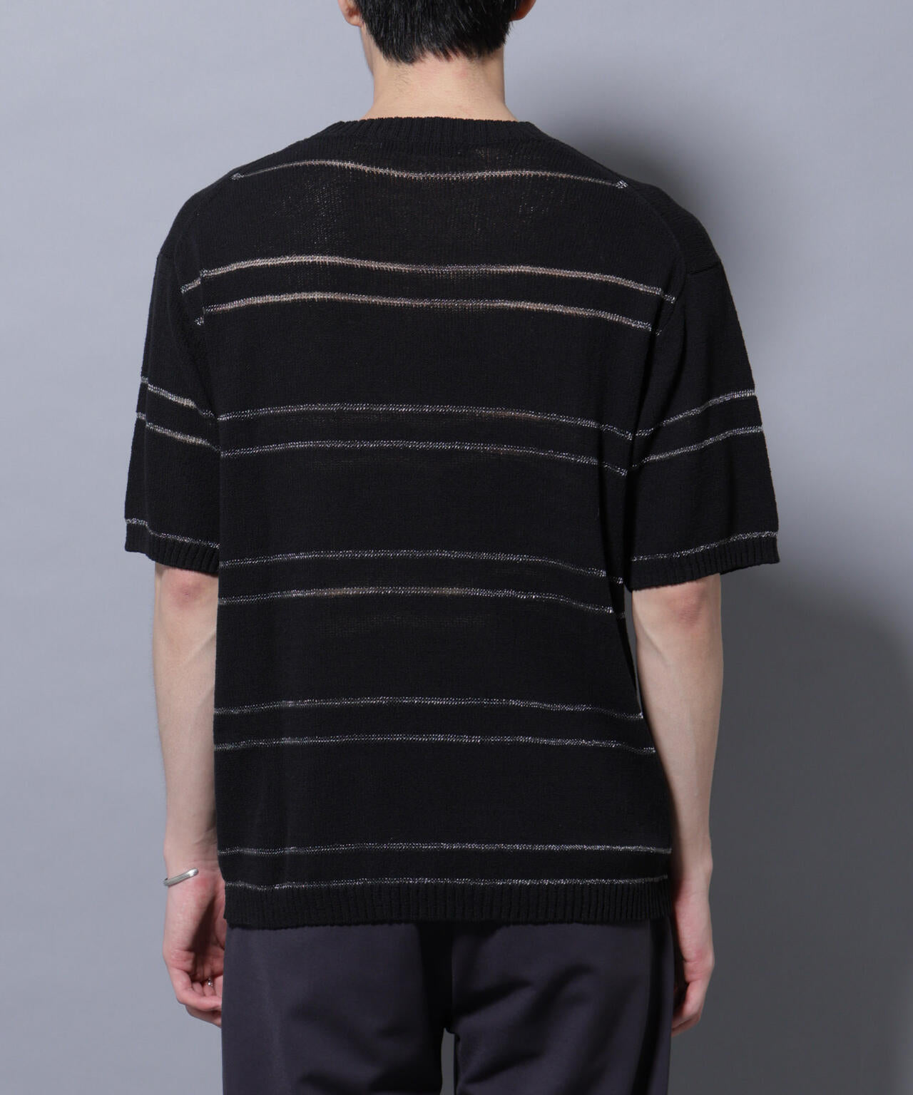 ブークレーラメボーダー ニットTシャツ 6685222211