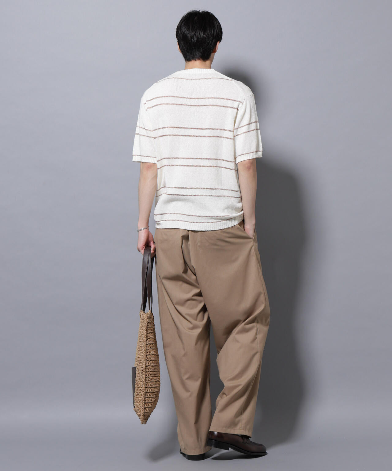 ブークレーラメボーダー ニットTシャツ 6685222211