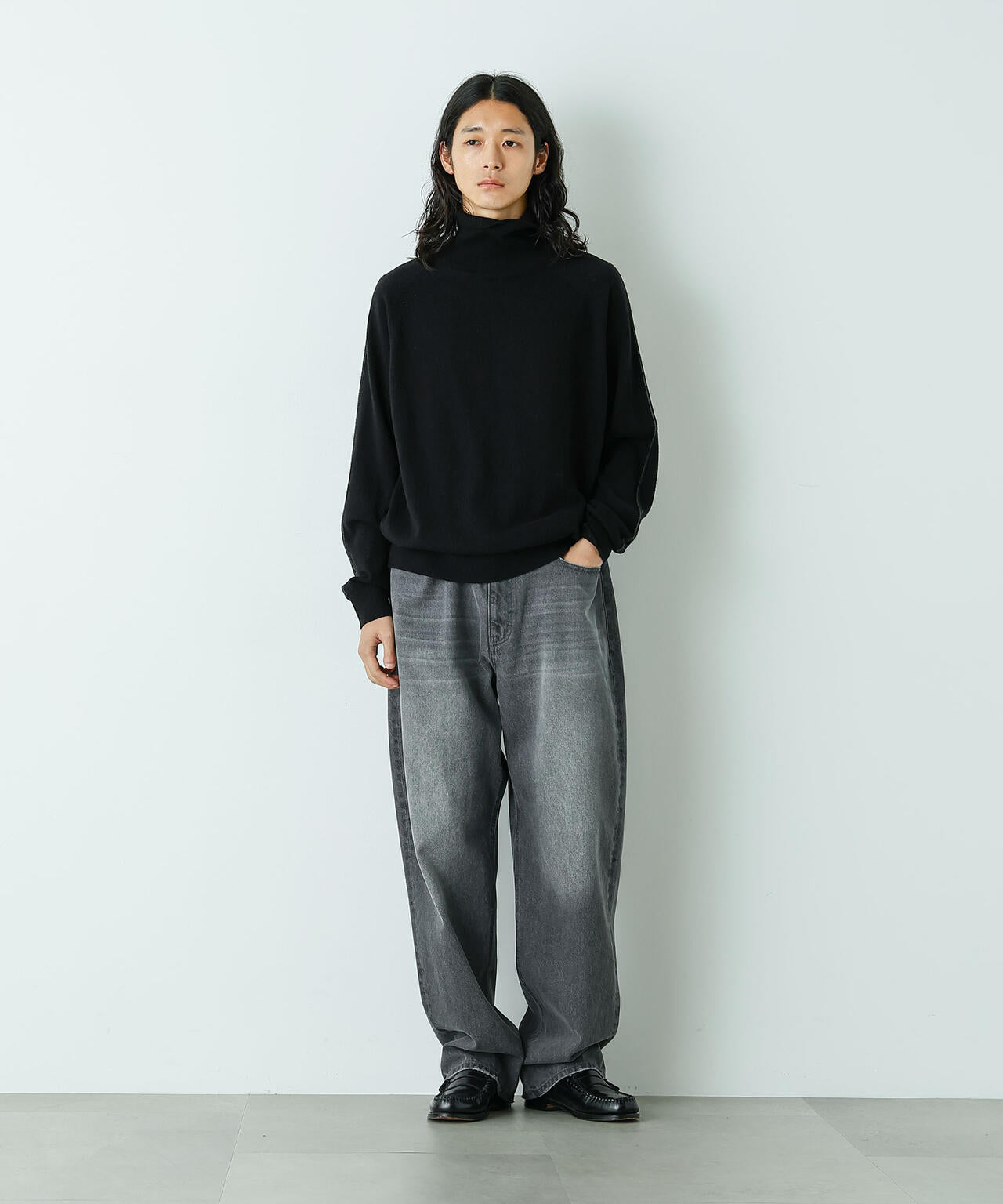 「HOTEL PALACE」 ショルダーデザインステッチタートルネックニット 6685222213