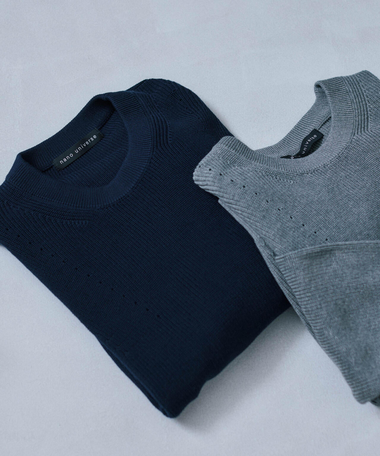 マーセライズコットン 畦クルーネックニット 6685222219