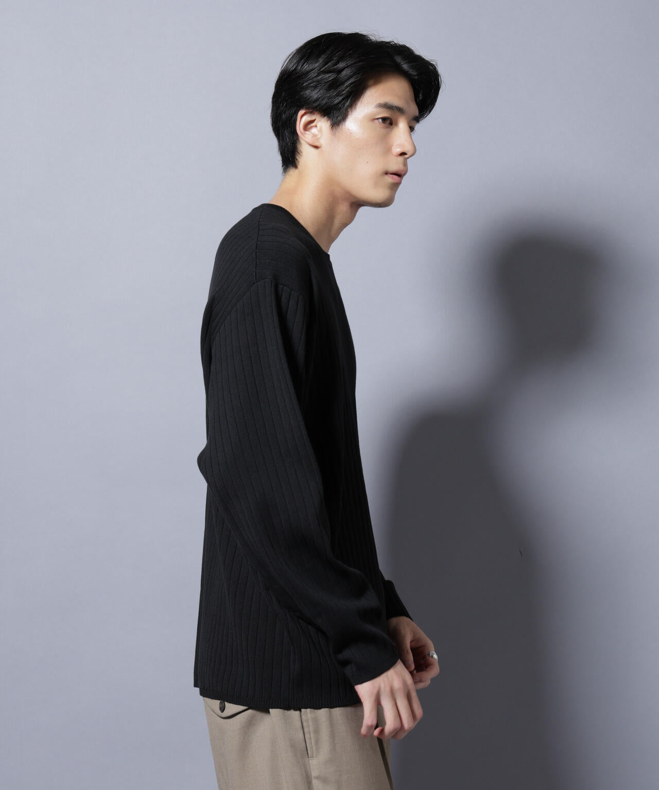 CICA&UVカット リブニットクルーネック 6685222221