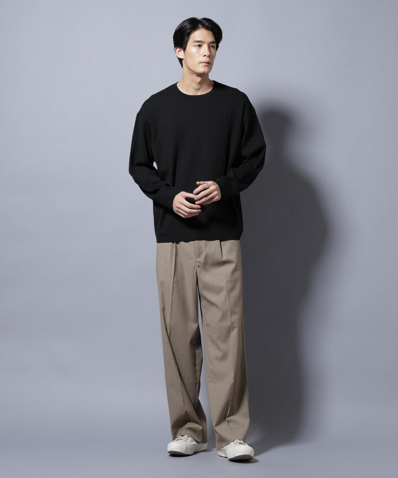 CICA&UVカット リブニットクルーネック 6685222221