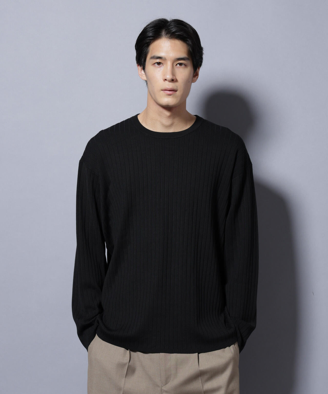 CICA&UVカット リブニットクルーネック 6685222221