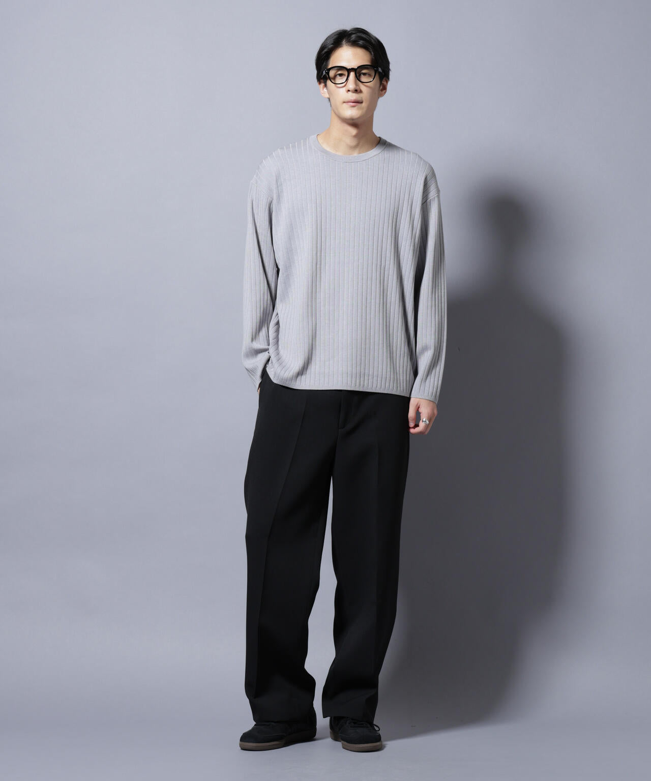 CICA&UVカット リブニットクルーネック 6685222221