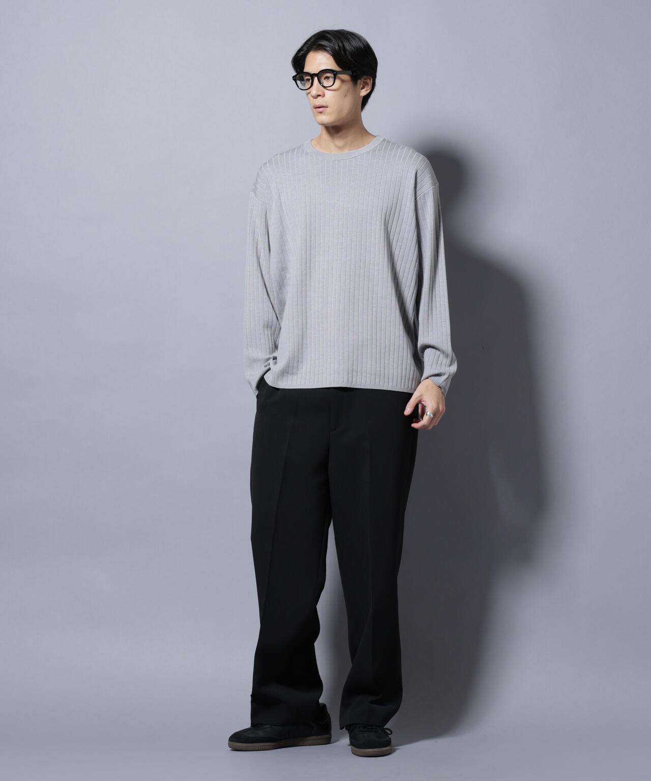 CICA&UVカット リブニットクルーネック 6685222221