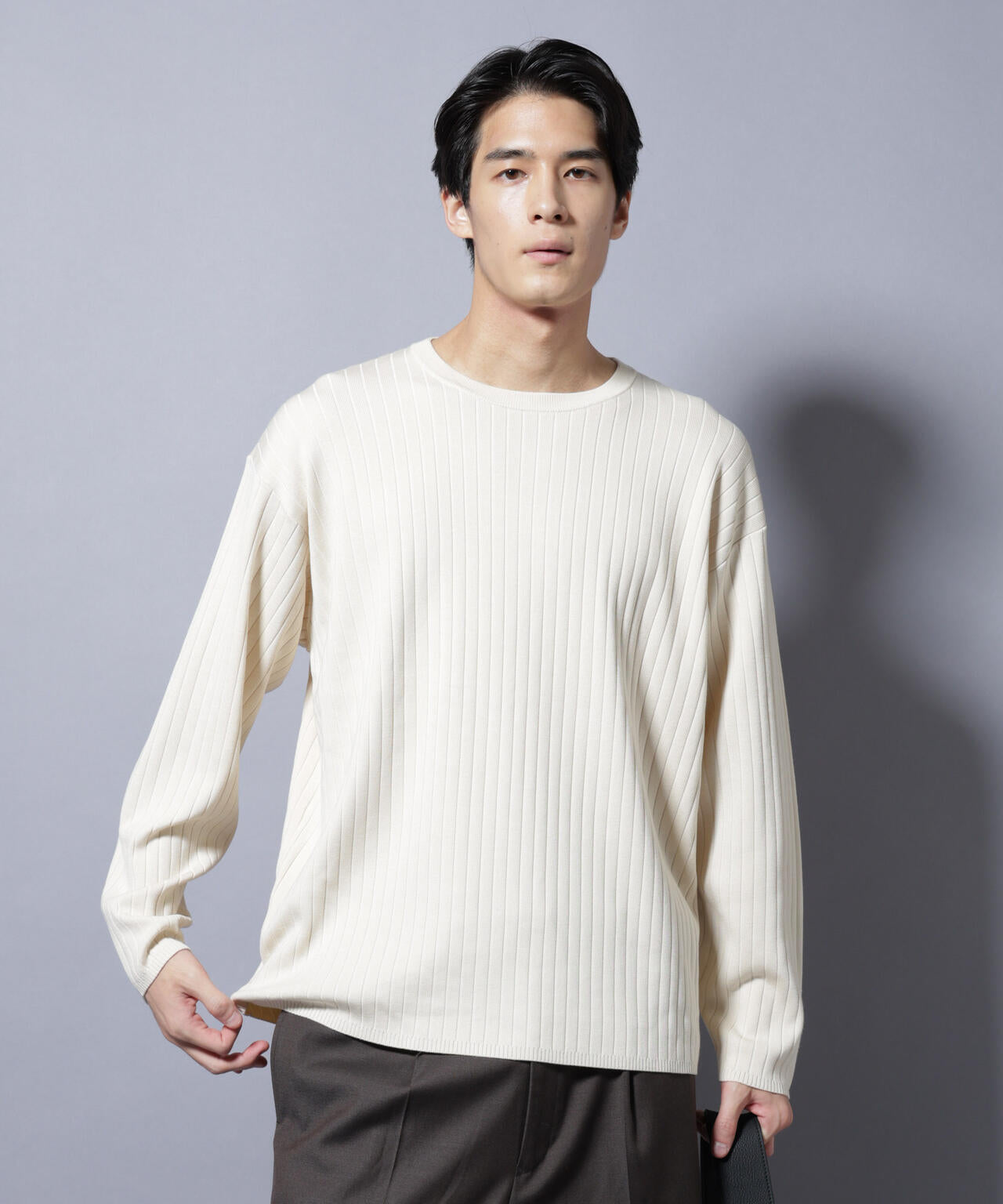 CICA&UVカット リブニットクルーネック 6685222221