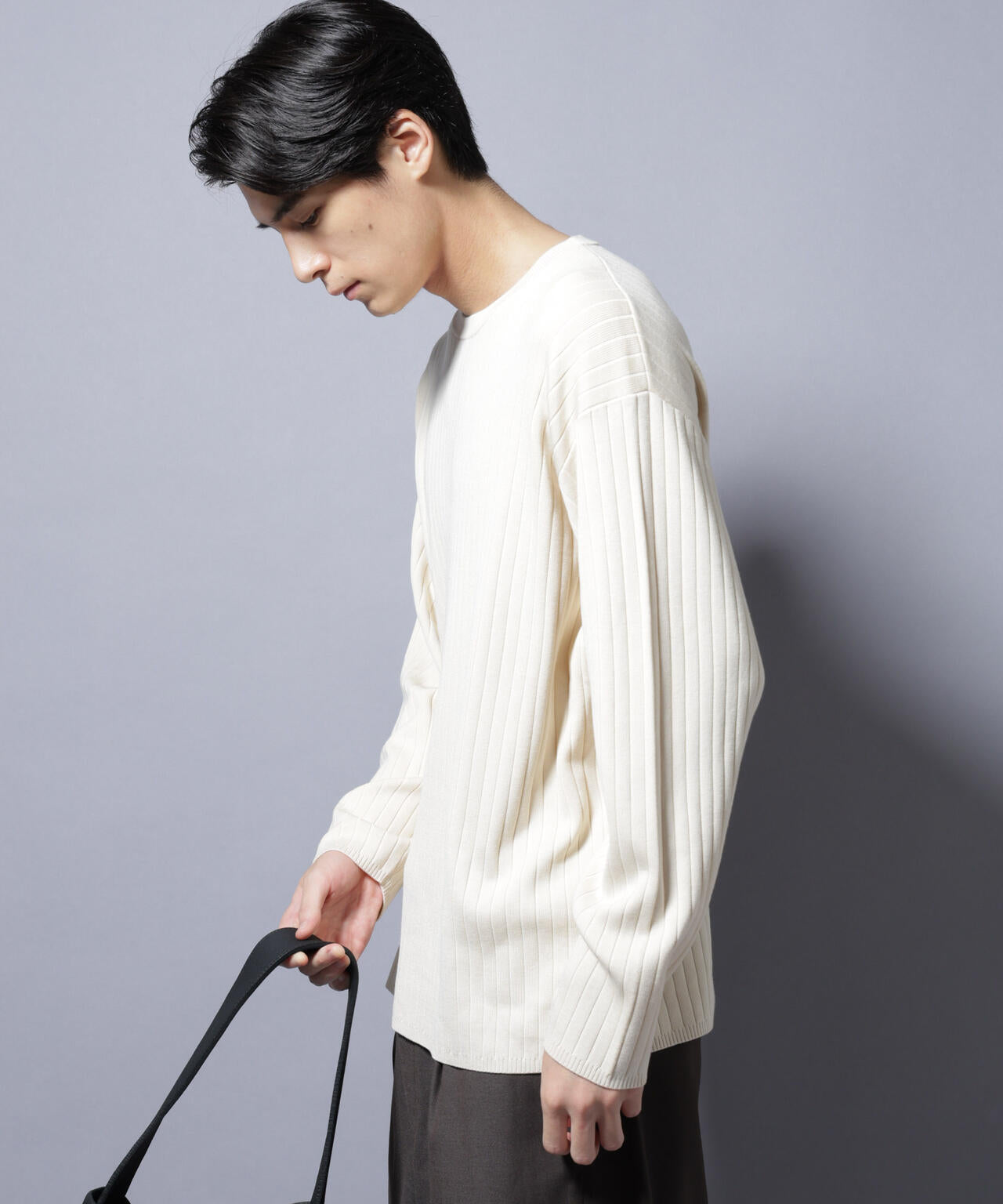 CICA&UVカット リブニットクルーネック 6685222221