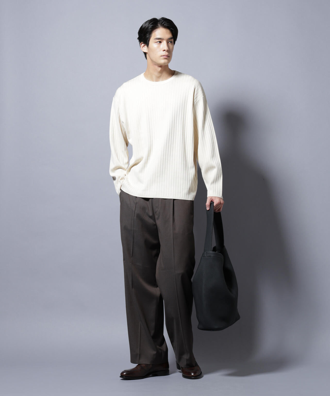 CICA&UVカット リブニットクルーネック 6685222221