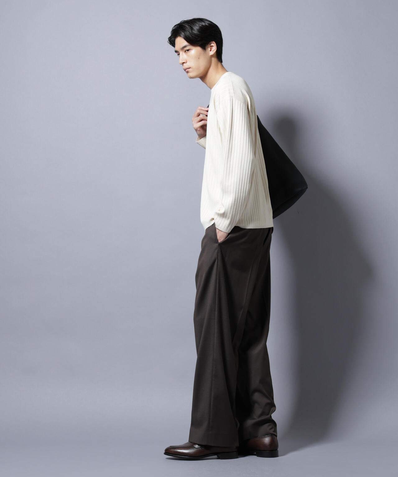 CICA&UVカット リブニットクルーネック 6685222221