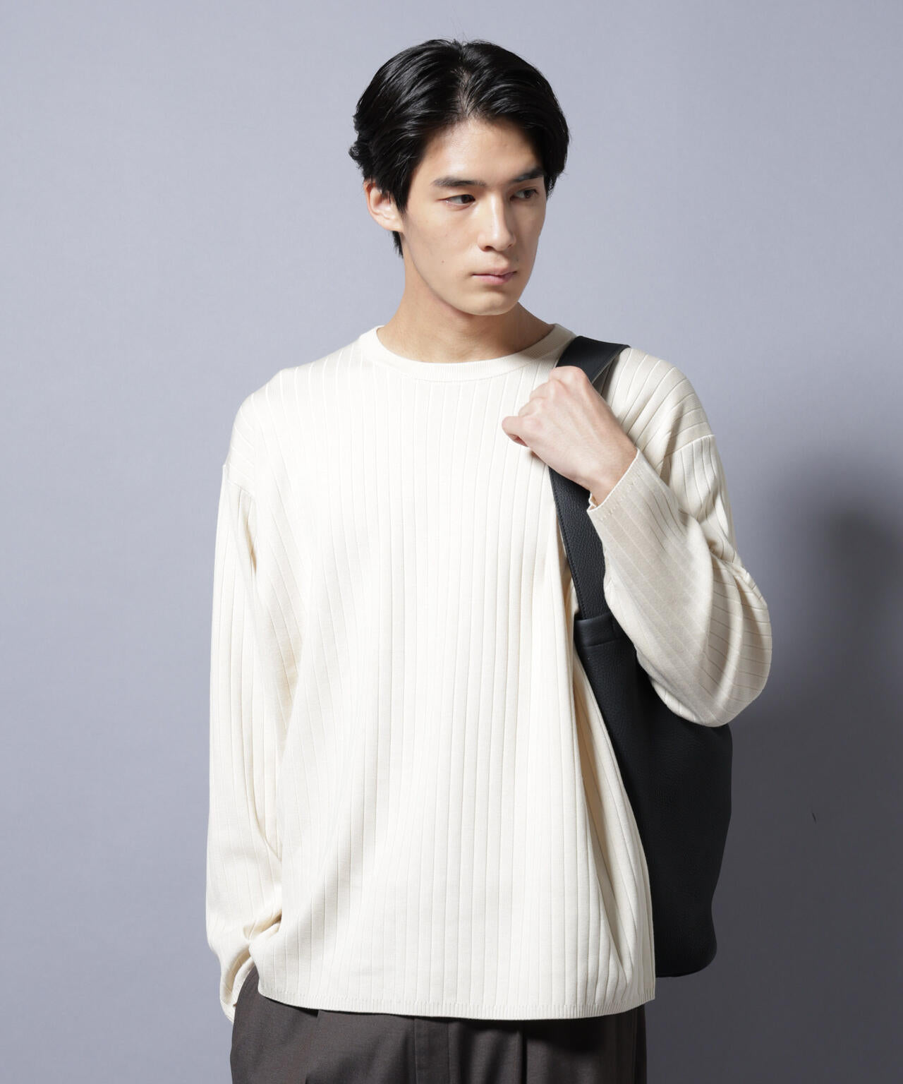 CICA&UVカット リブニットクルーネック 6685222221