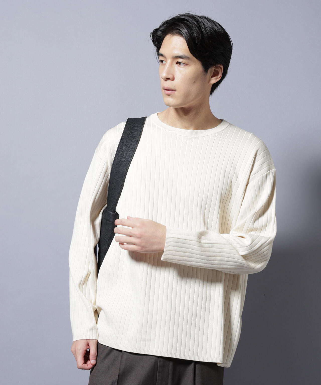 CICA&UVカット リブニットクルーネック 6685222221