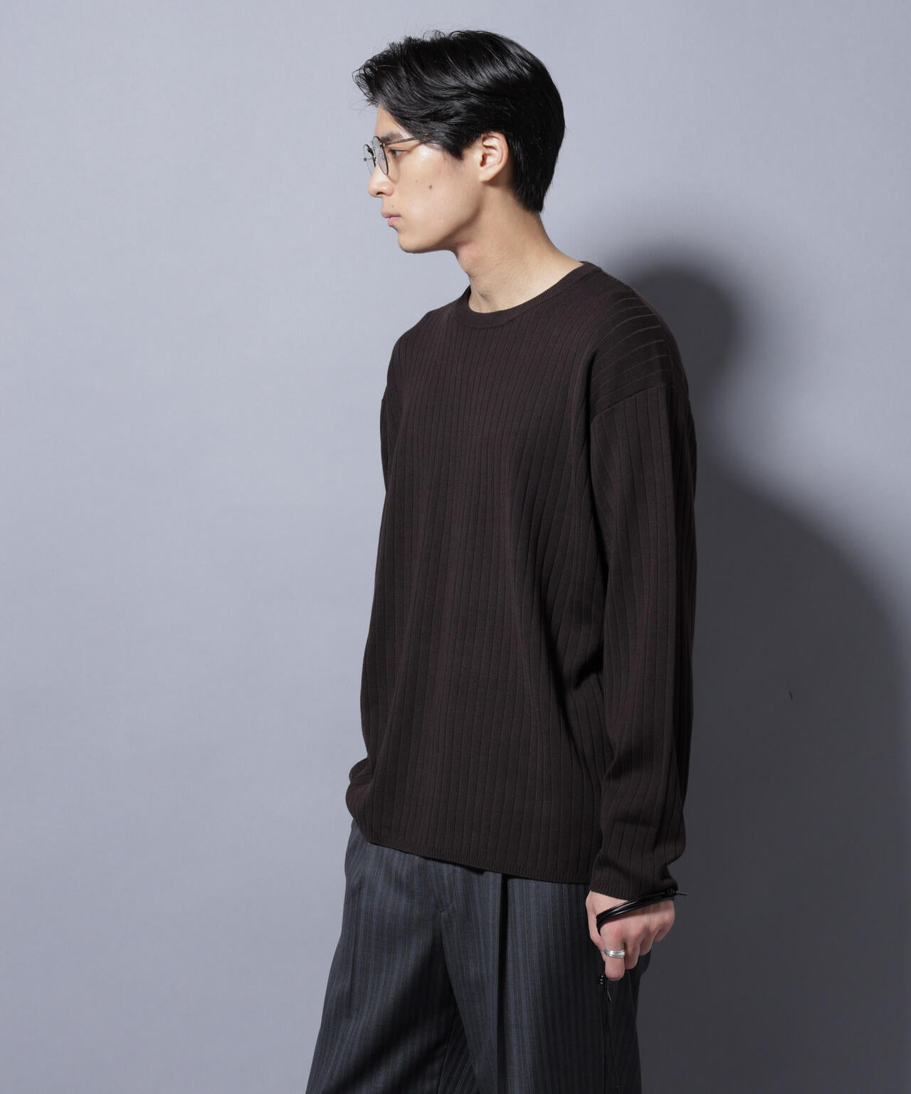 CICA&UVカット リブニットクルーネック 6685222221