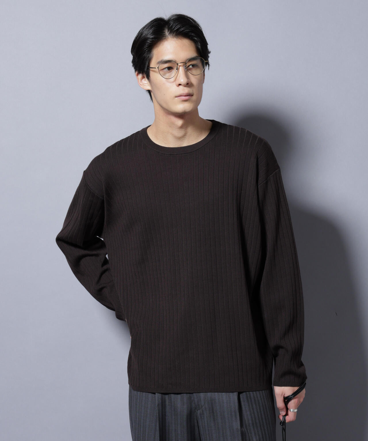 CICA&UVカット リブニットクルーネック 6685222221