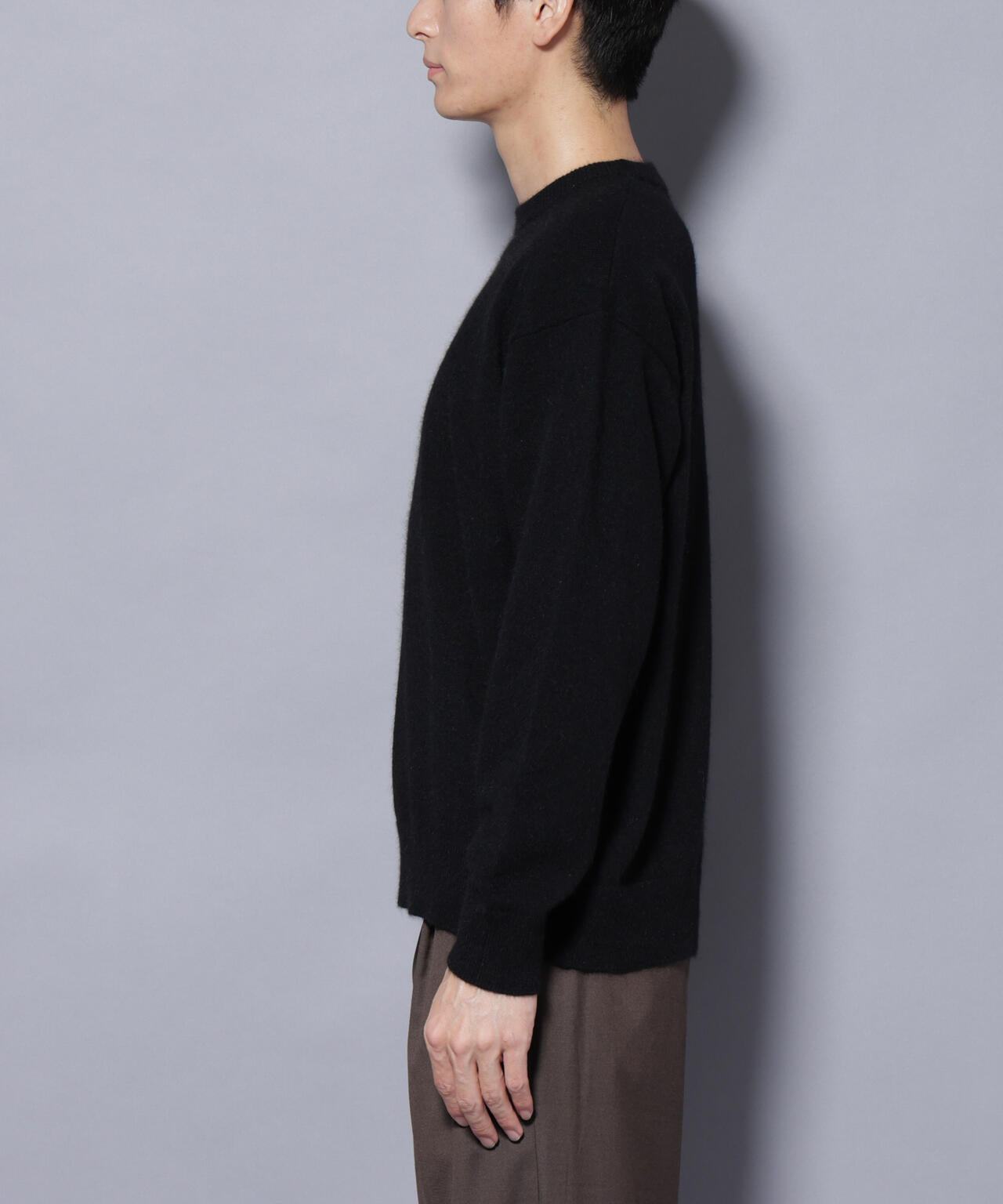 アンゴラ混ライトクルーネックニット 6685222226