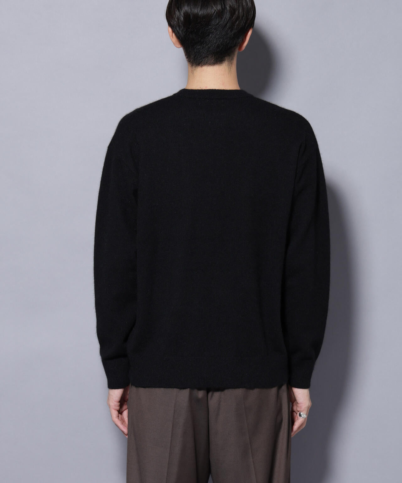 アンゴラ混ライトクルーネックニット 6685222226