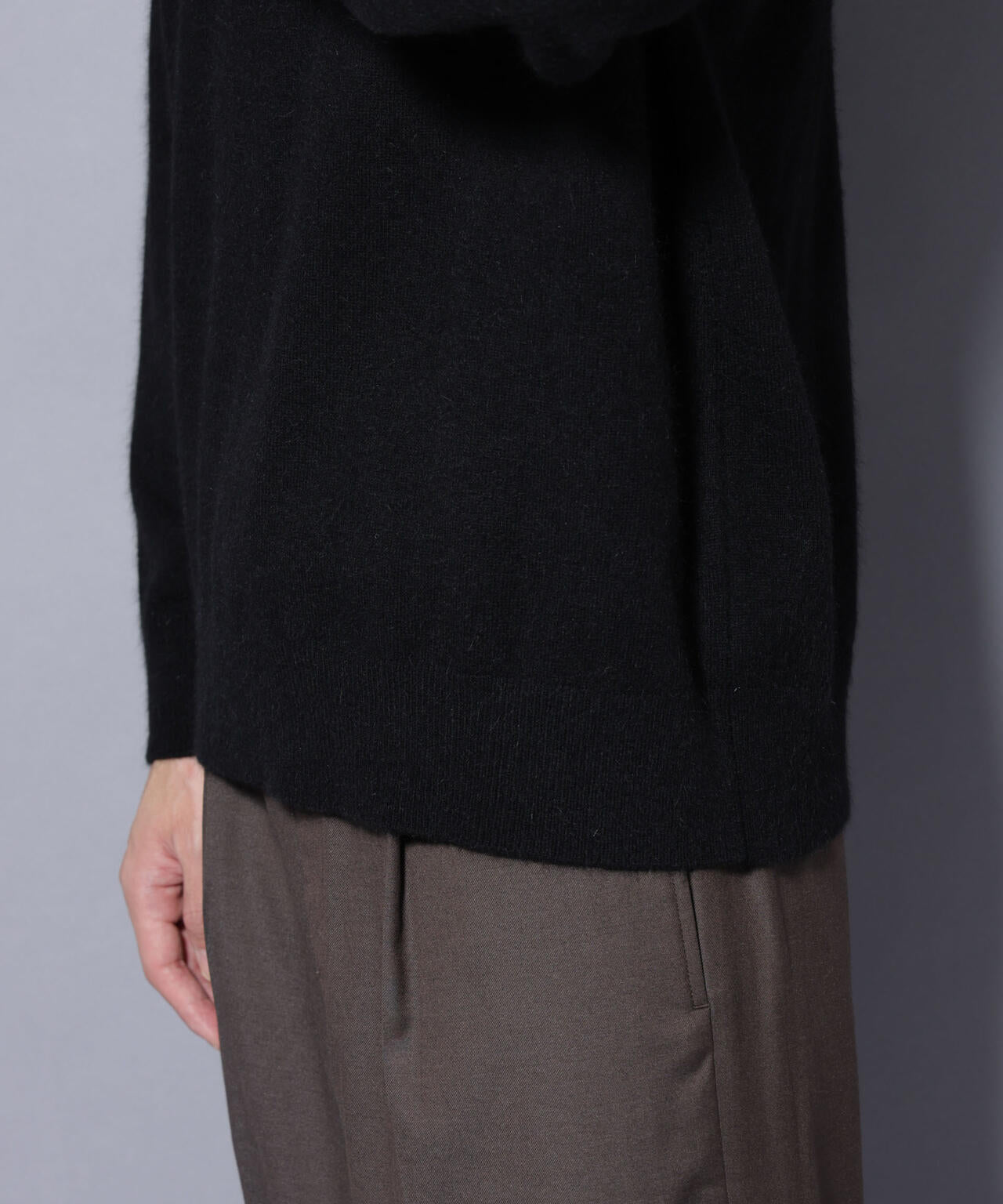 アンゴラ混ライトクルーネックニット 6685222226