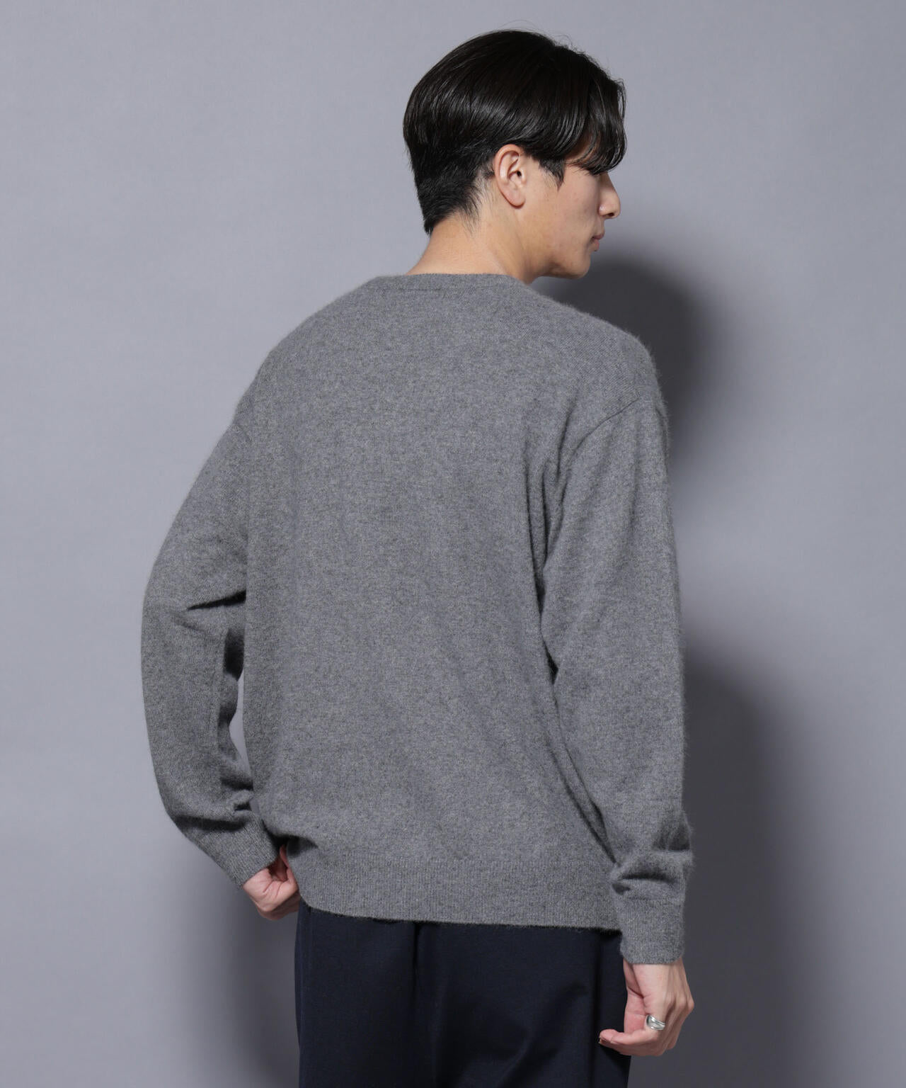 アンゴラ混ライトクルーネックニット 6685222226