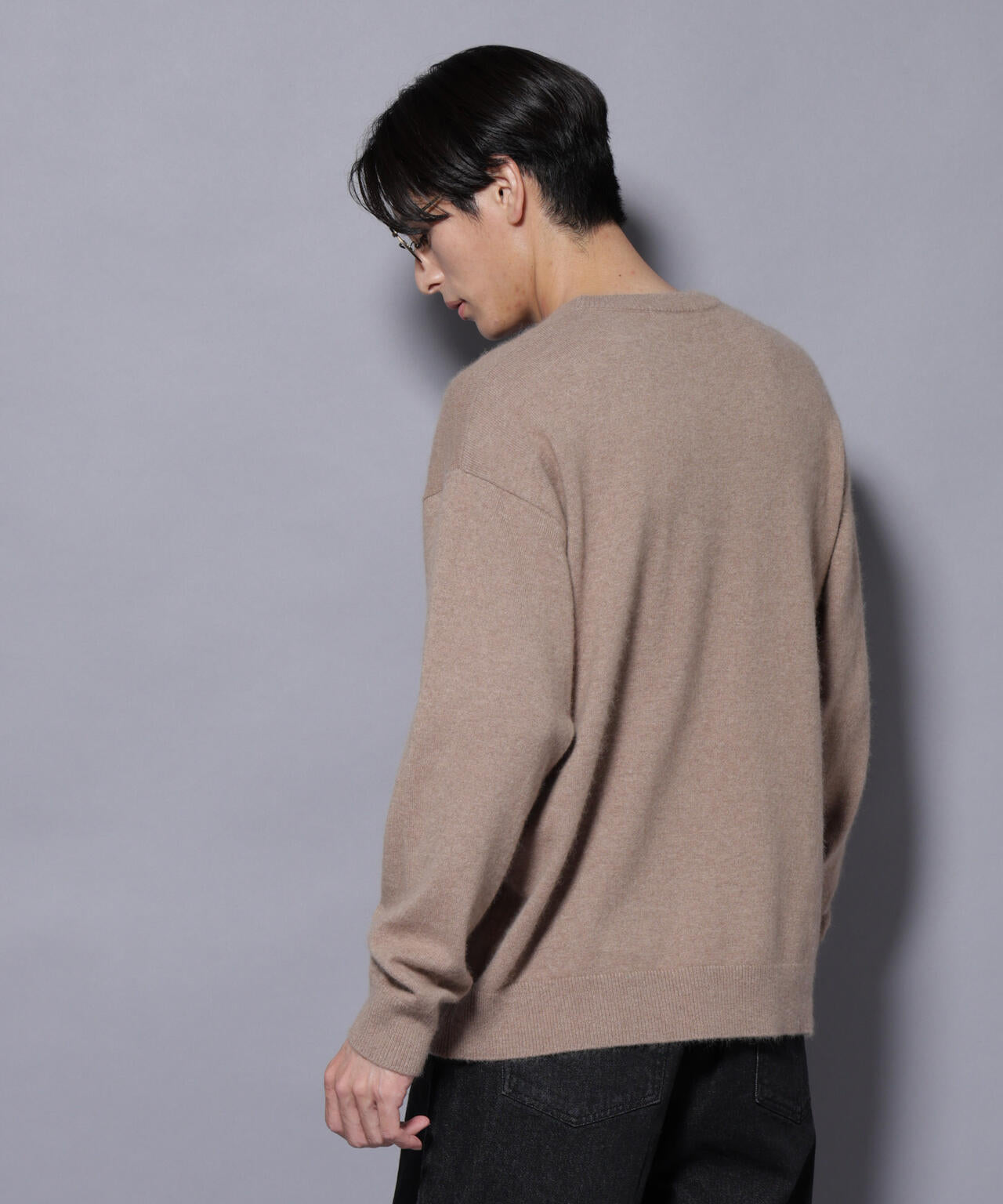 アンゴラ混ライトクルーネックニット 6685222226