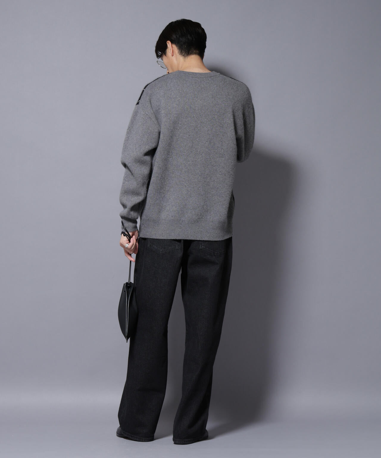 アンゴラ混アーガイルVネックニット 6685222227