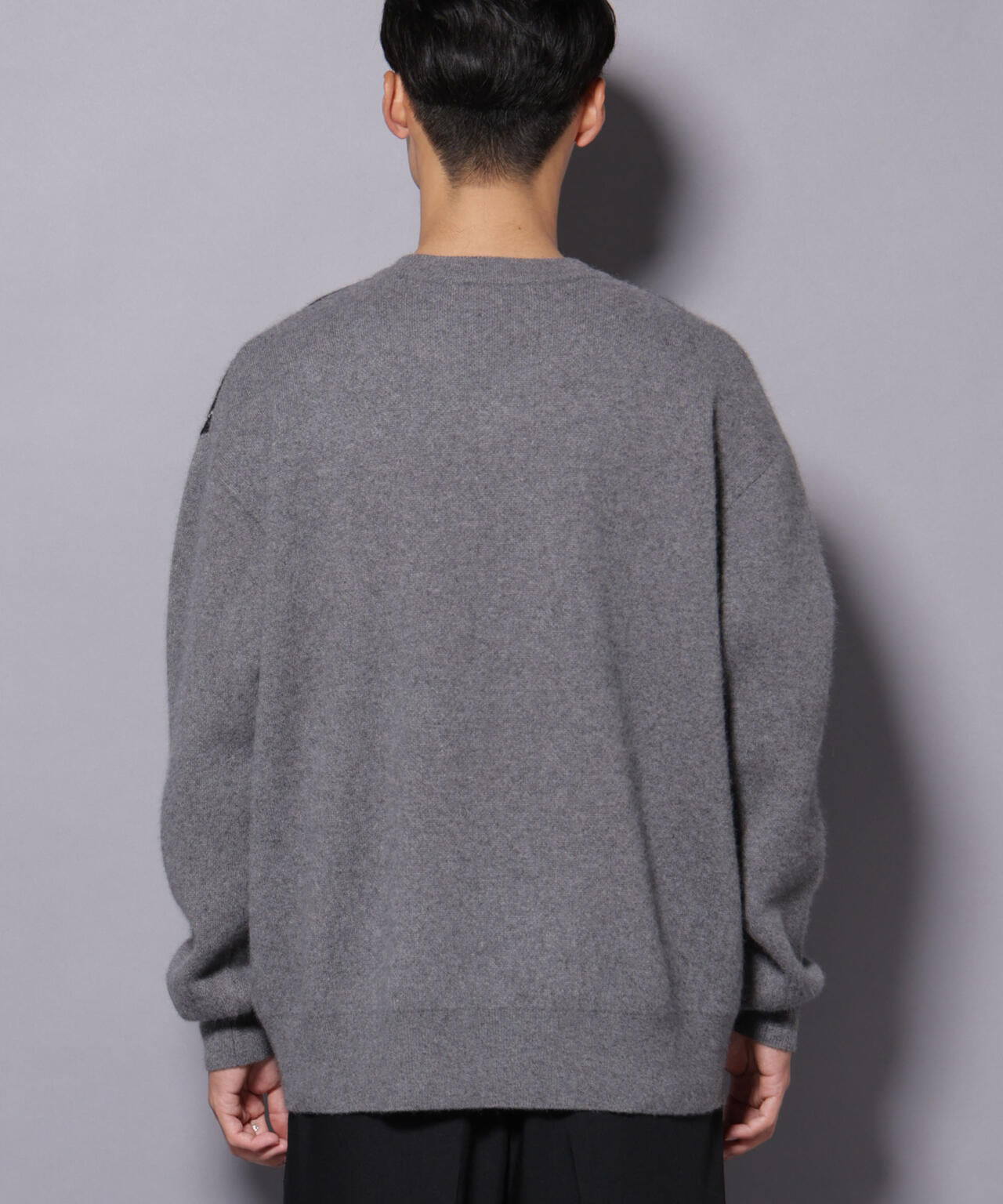 アンゴラ混アーガイルVネックニット 6685222227