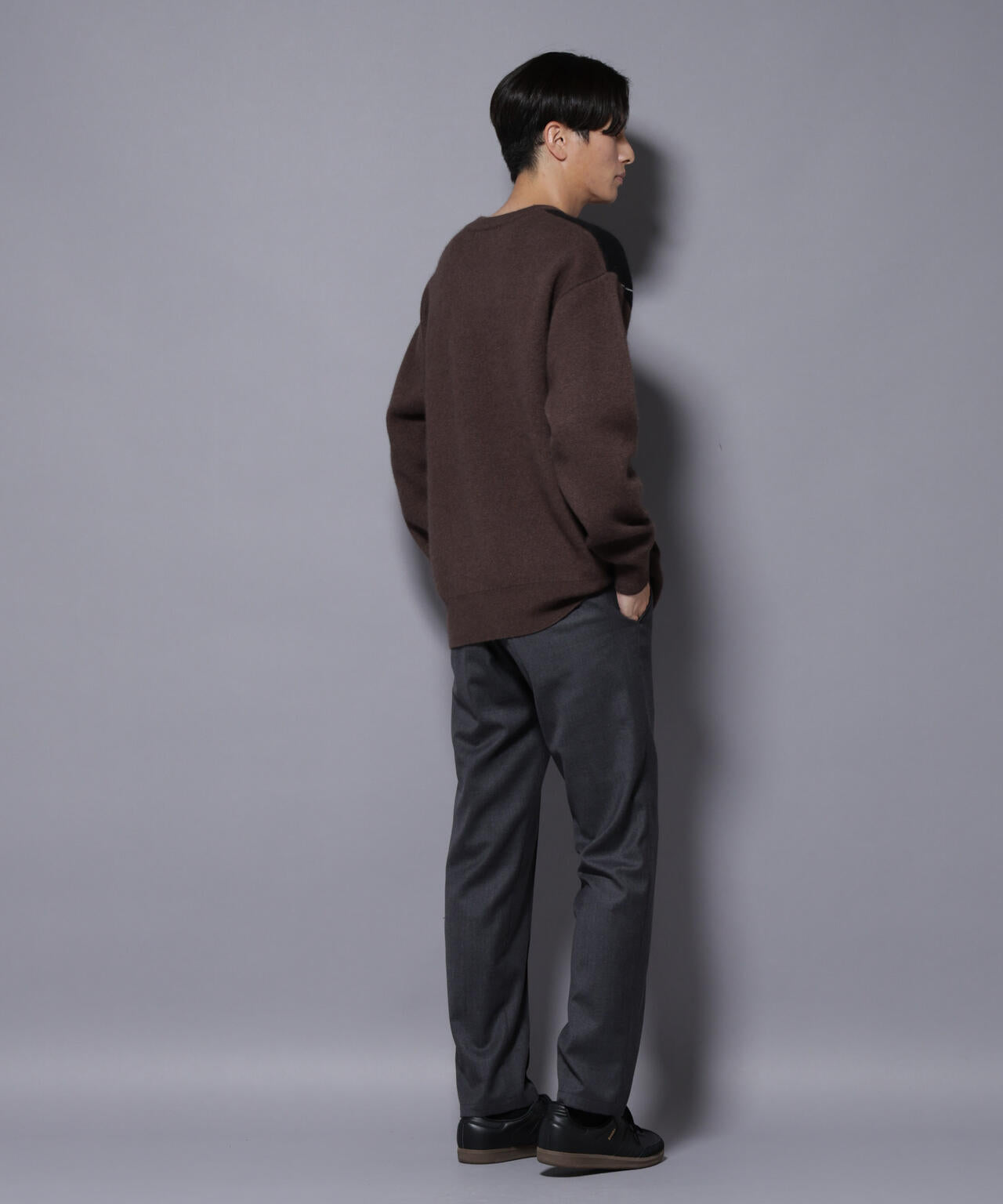 アンゴラ混アーガイルVネックニット 6685222227