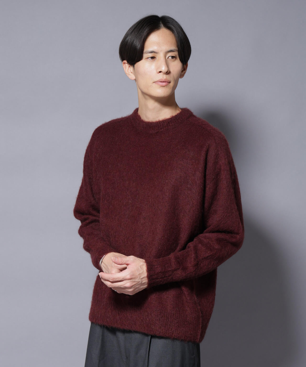 「COFIL」 SCIARADA モヘヤ混 クルーネックニット 6685222235