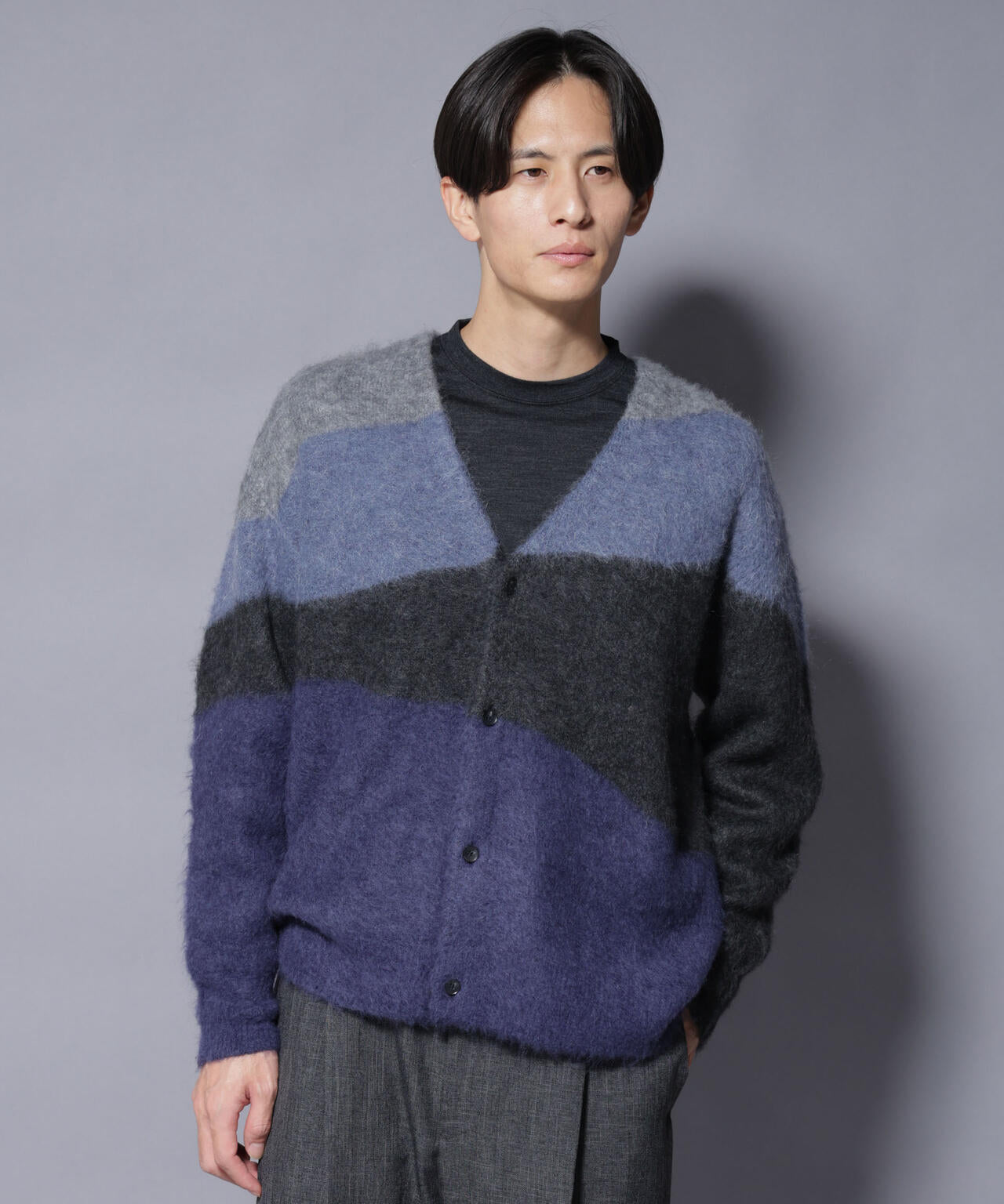 COFIL｣ SCIARADA モヘヤ混 ランドスケープニットカーディガン