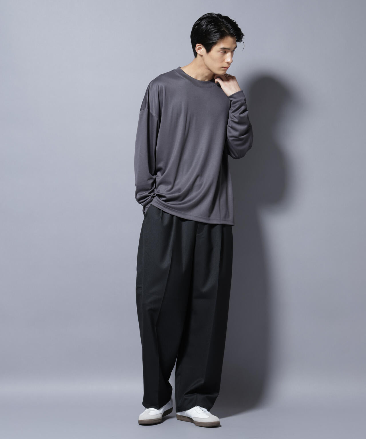 MIYATA×NANO JAPAN MADE キュプラ混 Tシャツ 長袖 6685223204